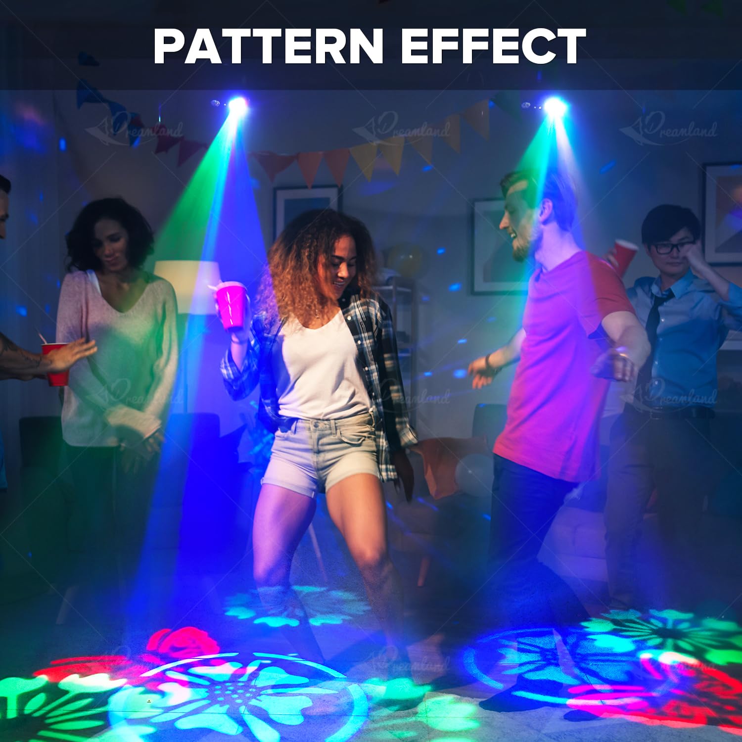 Dreamland Disco Light, Sound Activated DJ Light with Remote Control, Model BL-01, 5 in 1 Strobe for Parties and KTV