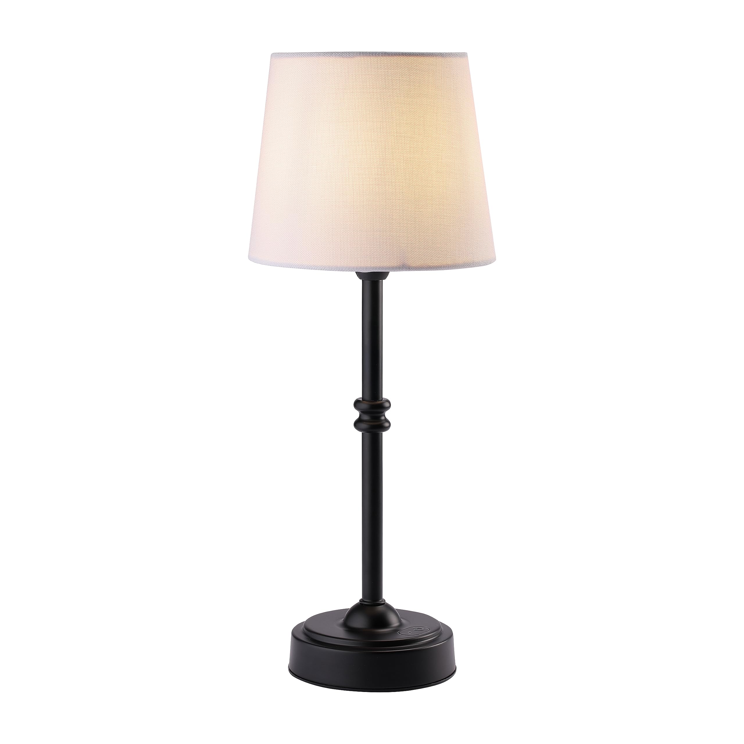 OBright Cordless LED Table Lamp with Dimmer, Rechargeable Battery, 3-Level Brightness, Black, Model OB-TL19B
