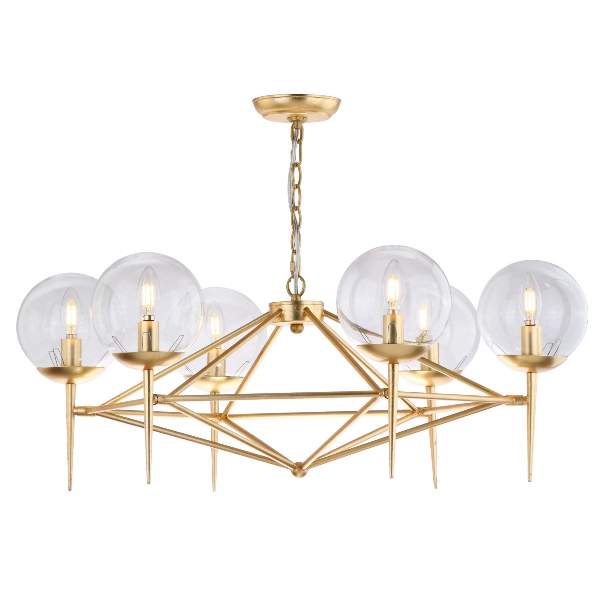 SAFAVIEH Lighting Collection Greyor Chandelier, Gold