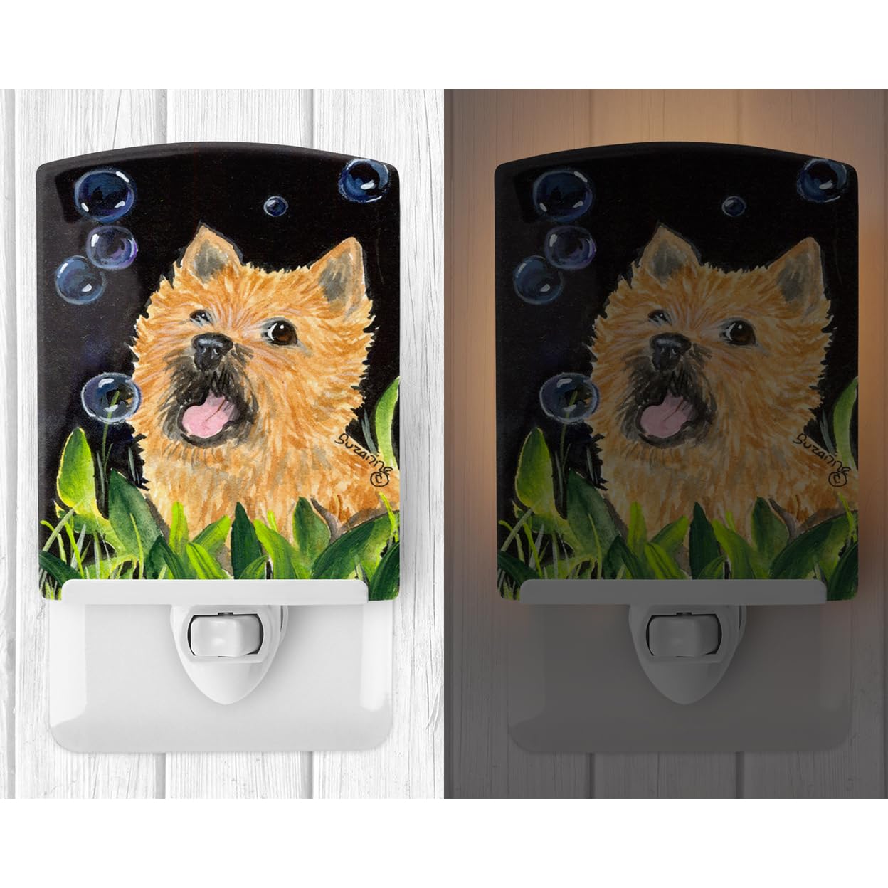 Carolines Treasures Cairn Terrier Ceramic Night Light, UL-Certified, 6x4x3 inches, Multicolor, Model SS8928CNL