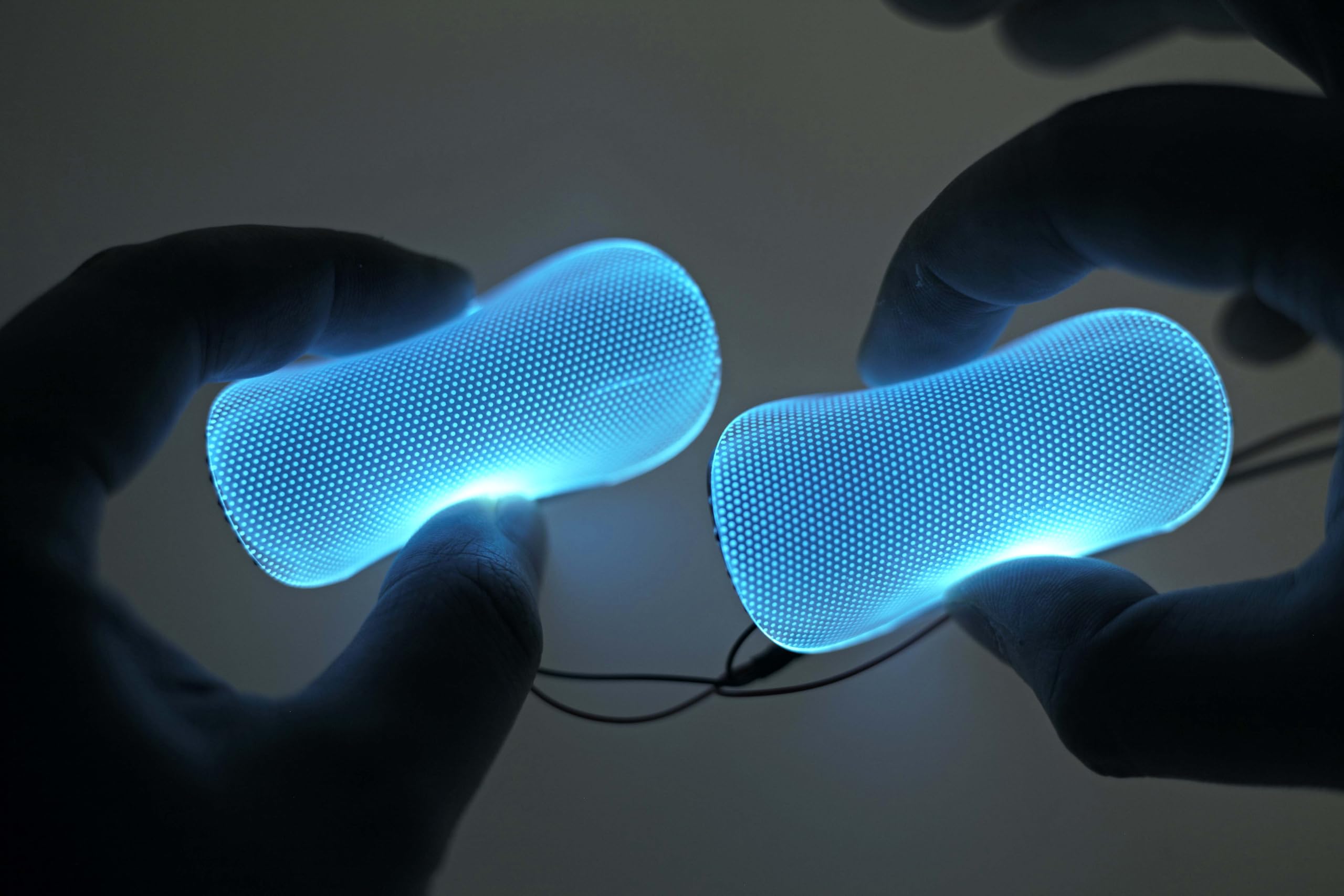 [ Round ] ice Blue Star-Lord Decorations led Light Flexible Helmet Lights Cosplay DIY kit RGB Superhero for Men Gifts