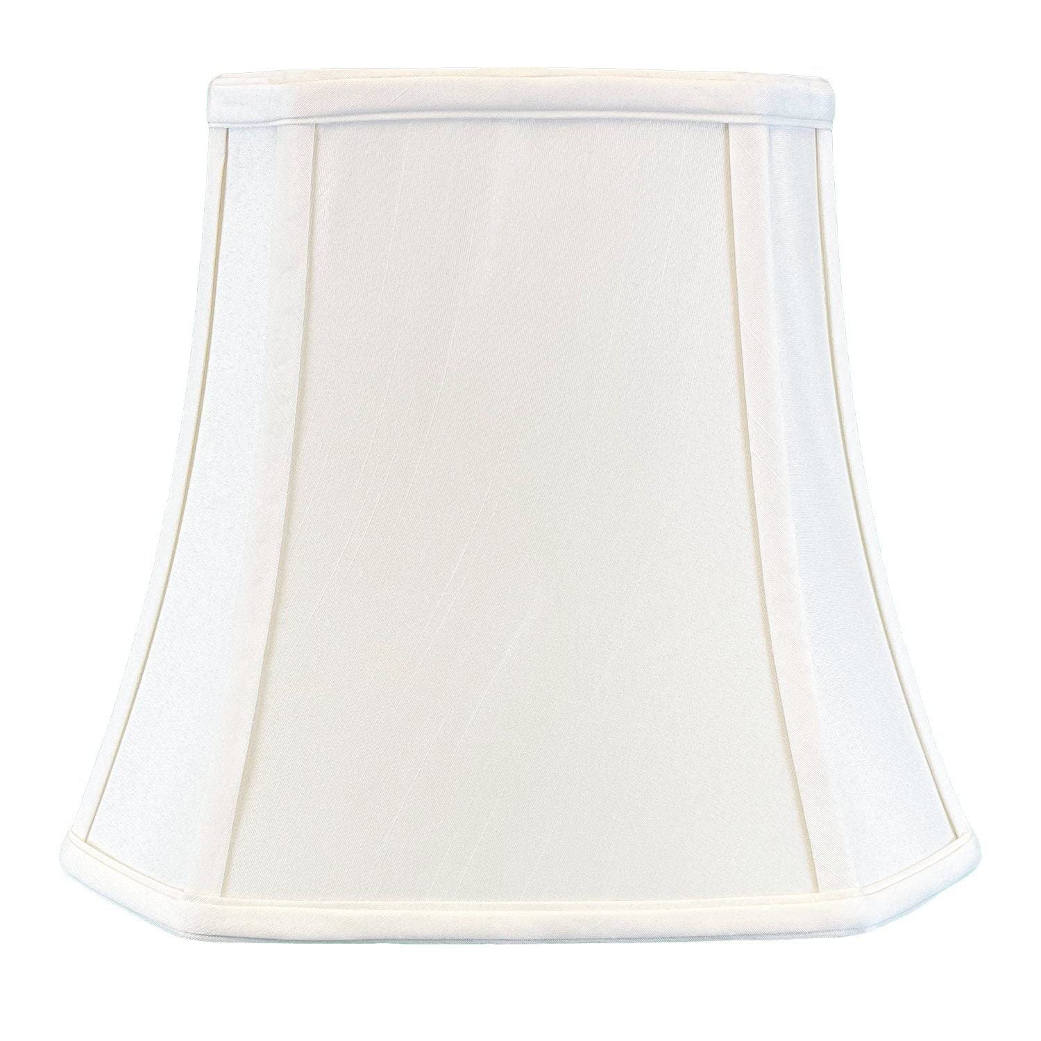 Royal Designs Bs-705-14Wh Timeless Square Cut Corner Bell Lamp Shade, 8 X 14 X 11.25, White