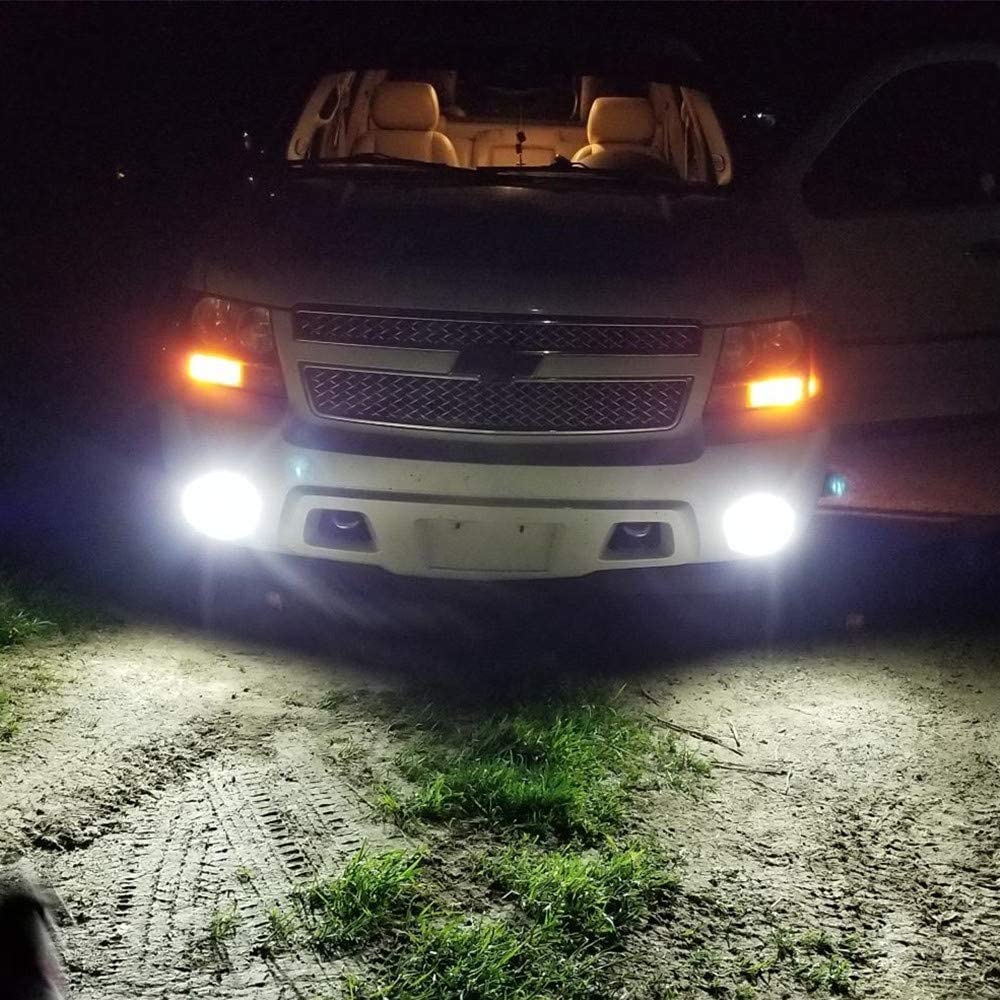 Alla Lighting H8 H11 LED Fog Light Bulbs, 2800lm, 6500K Xenon White, Aluminum, Model: COB-72 SMD, Replacement for Cars & Trucks