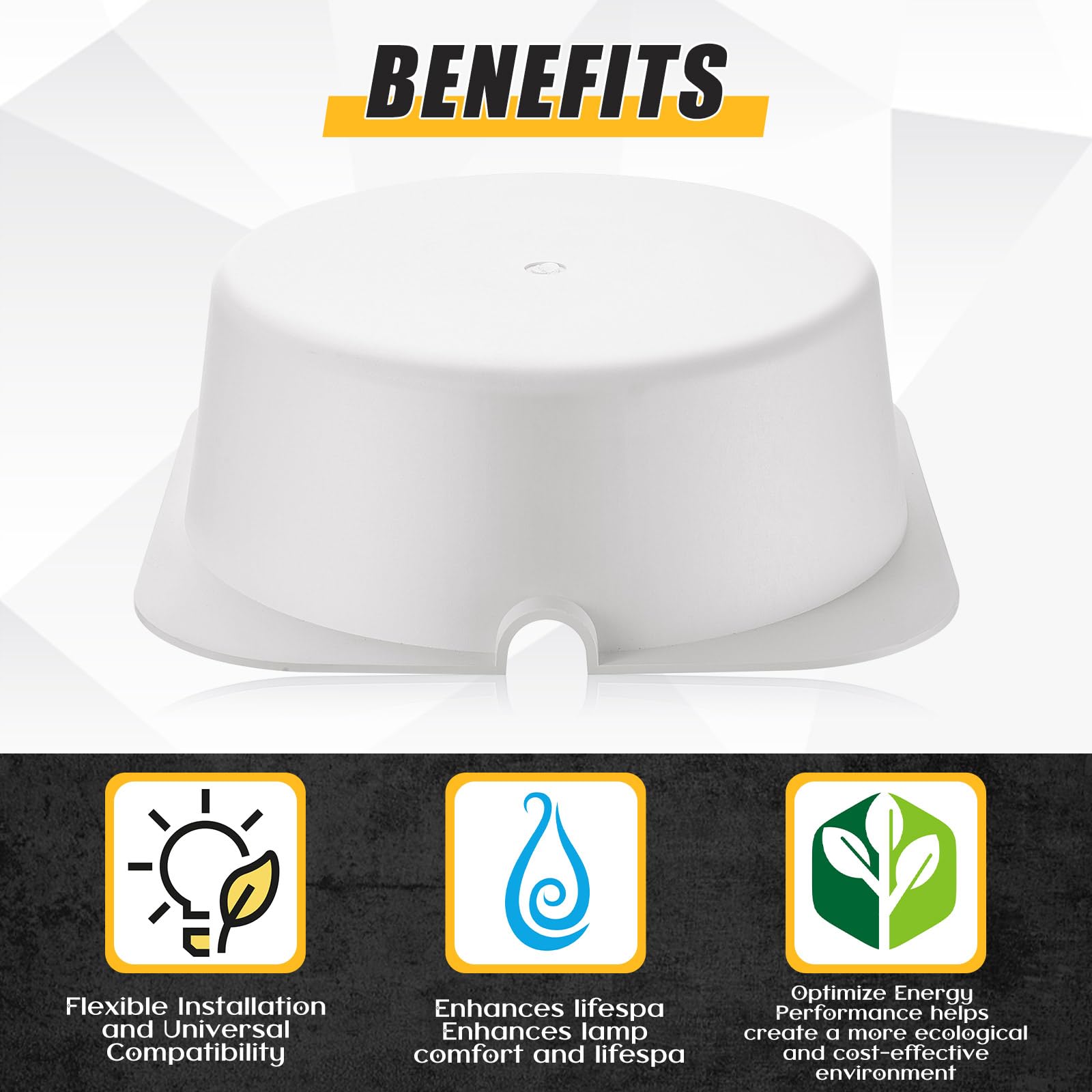 Tuanse 5 Pcs Recessed Light Cover For 6 Inch Lighting Fixtures 8.6 X 8.6 X 2.9 Inch Fire-Resistant And Energy-Saving Light Insulation Protect Cover For Attic (Beige)