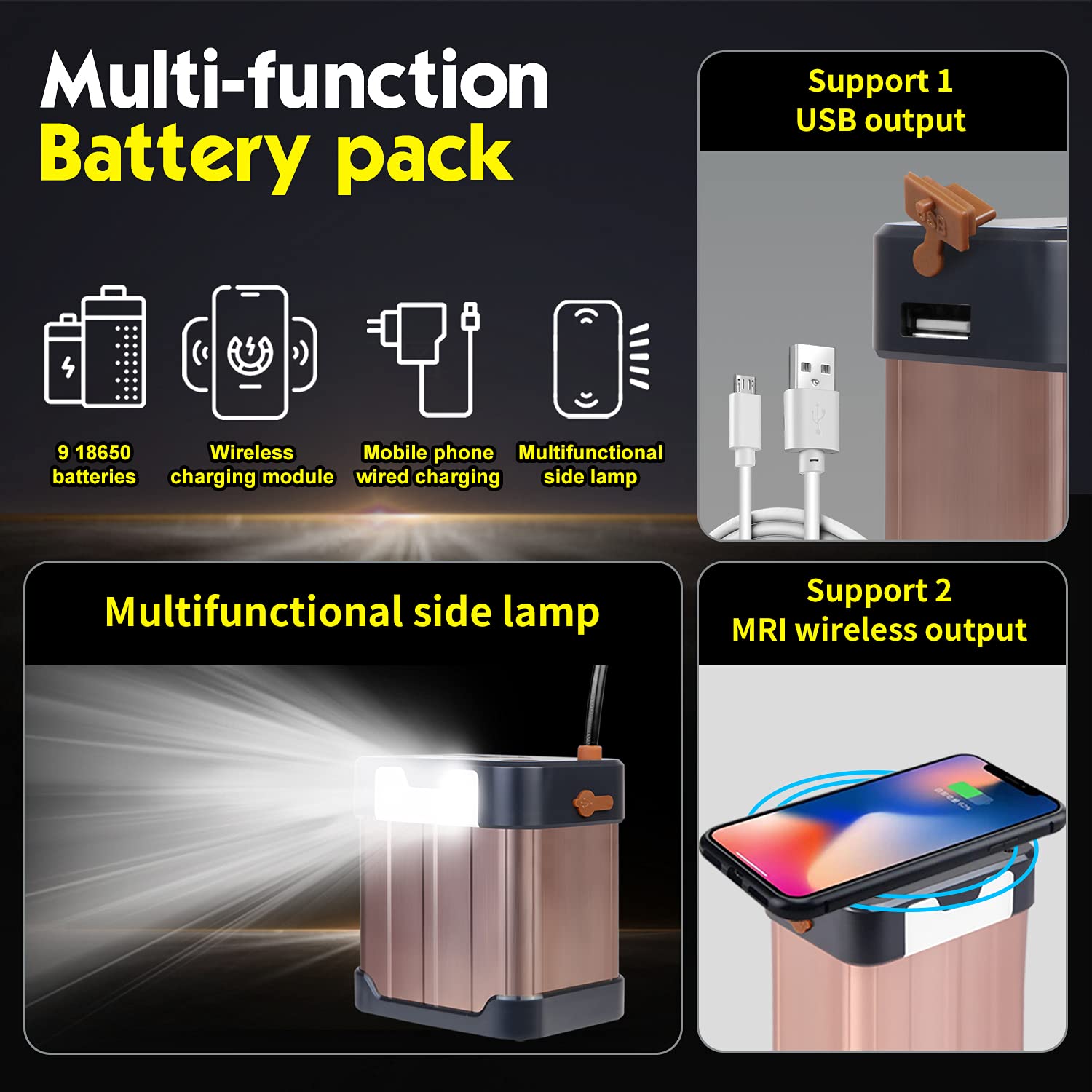 Pinsai Coon Hunting Lights High Power Led Headlamp Super Bright High Lumens 22000Mah Rechargeable Headlight Waterproof Head Spot