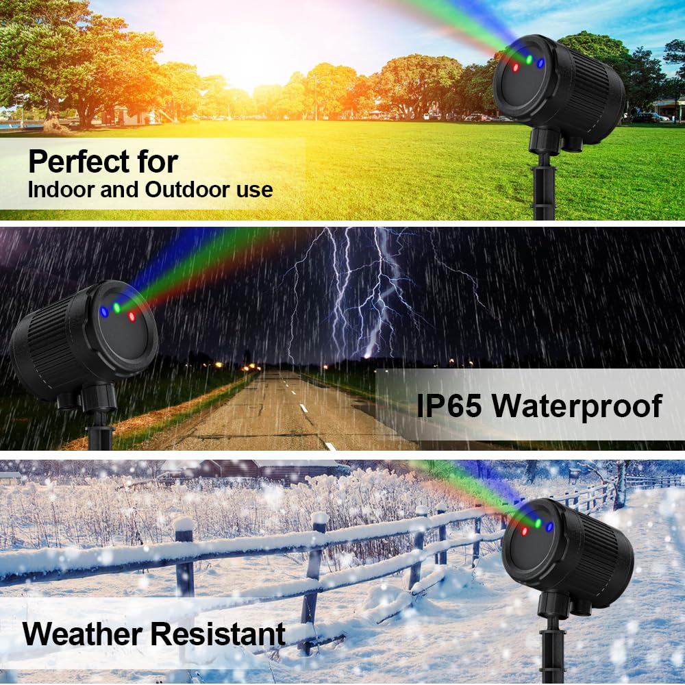 Vansmago Outdoor Laser Lights Projector - Waterproof Rgb Star Show For Halloween & Christmas