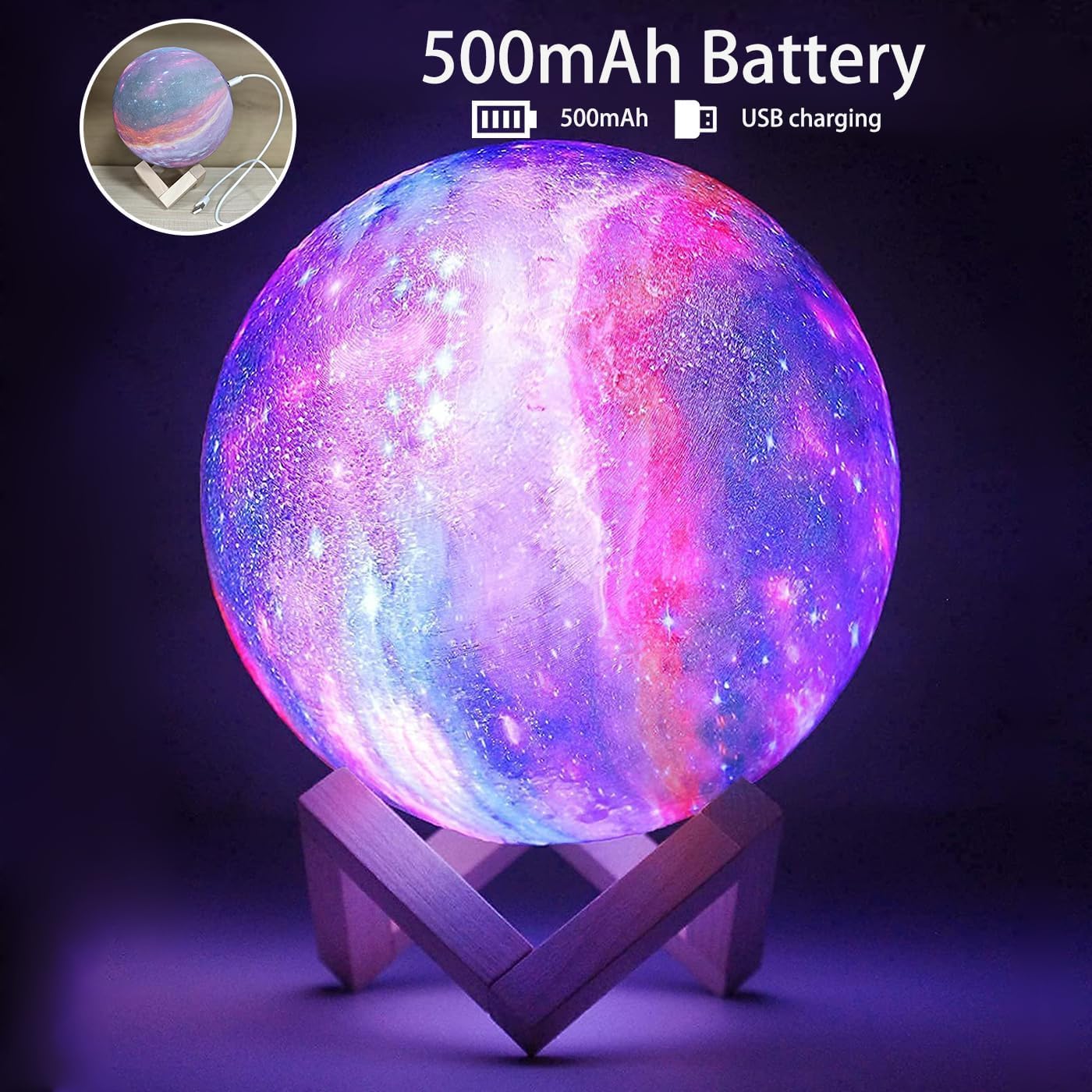 Moon Lamp Galaxy Lamp Upgrade 128 Colors, Moon Night Light Gifts for Girls Boys Kids Women Birthday, Teen Girl Gifts Trendy Stuf