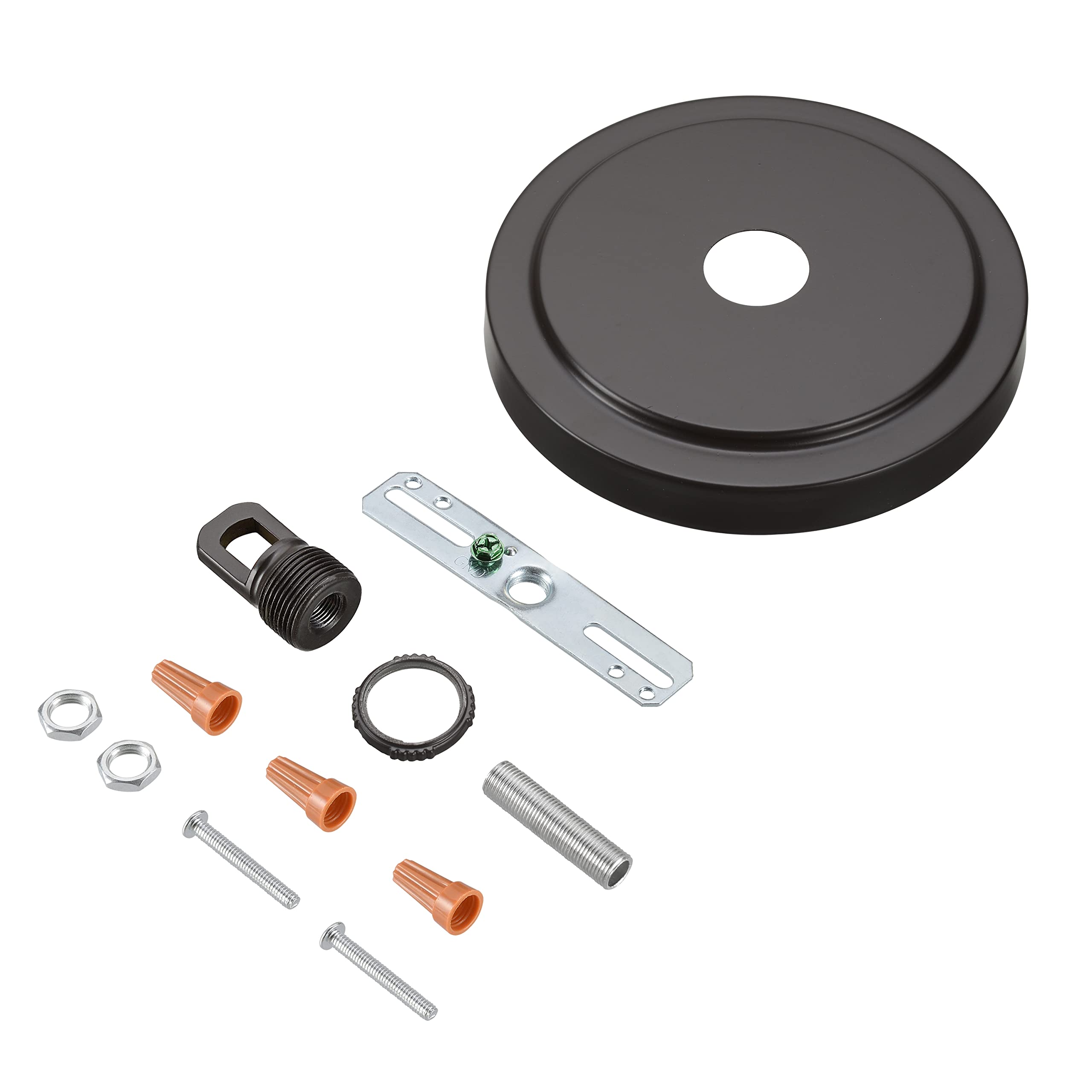 Aspen Creative 21508-11, Transitional Chandelier & Light Fixture Canopy Kit w/Collar Loop, Oil Rubbed Bronze, 5-1/2 Diameter, 1 