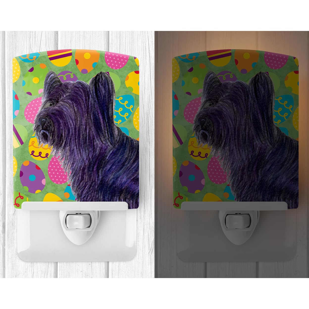 Carolines Treasures Ceramic Night Light, Skye Terrier Design, UL-Certified, 6x4x3 inches, Multicolor, Model SS4808CNL