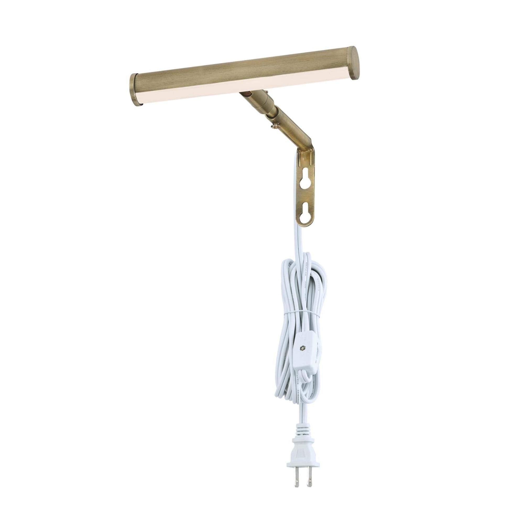 Westinghouse Adjustable LED Picture Light, 7 Inch, 2 Watt, Antique Brass Finish, 3000K, White, Model 7500700
