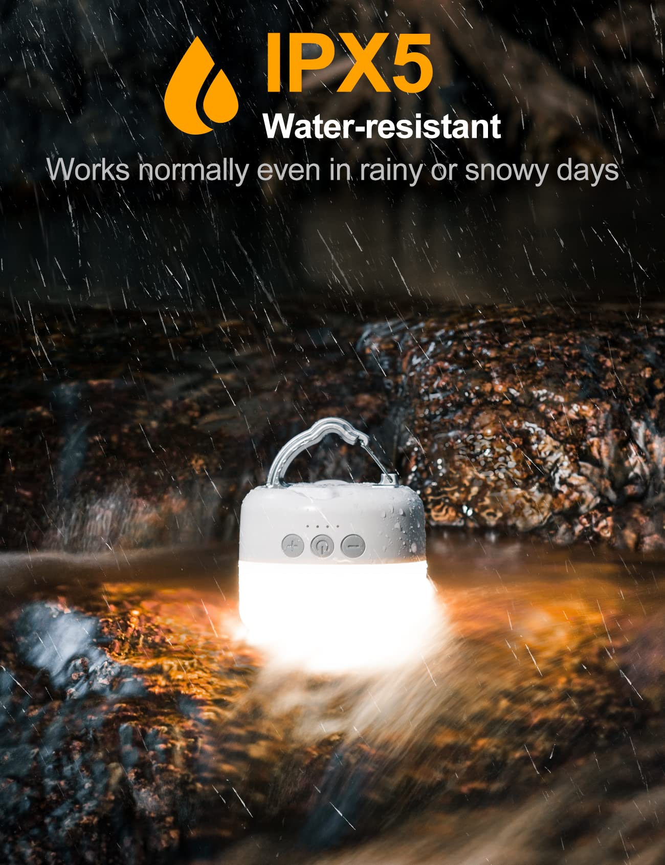ZMNT 1000LM Rechargeable Camping Lantern, 6700mAh Battery, Creamy-white, Model C10-W, LED Tent Light for Outdoor Emergencies