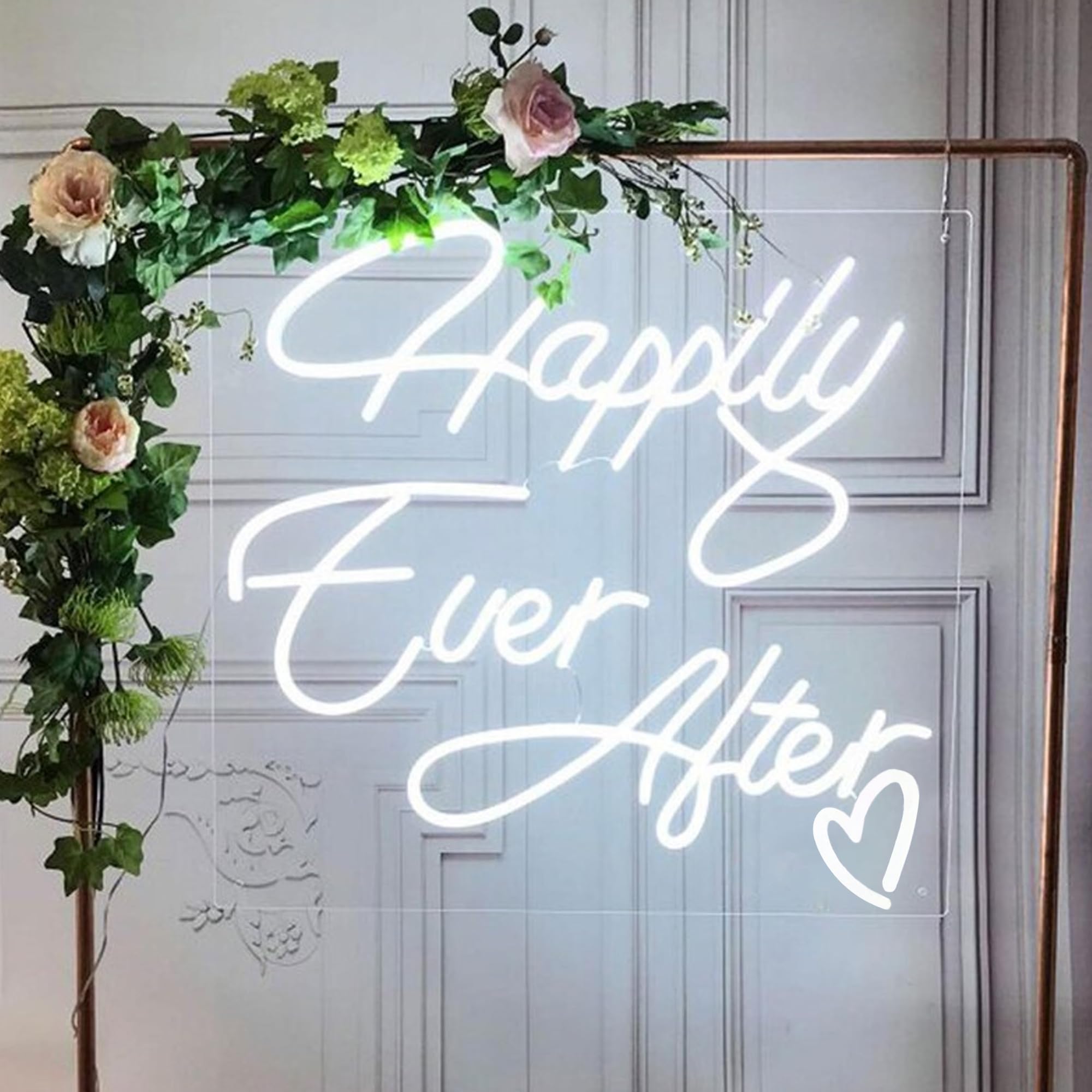 HEMOER Custom Neon Sign - Handmade LED Wall Decor, 2 Line, Acrylic, Cool White, Warm White, Pink, Purple, Ice Blue