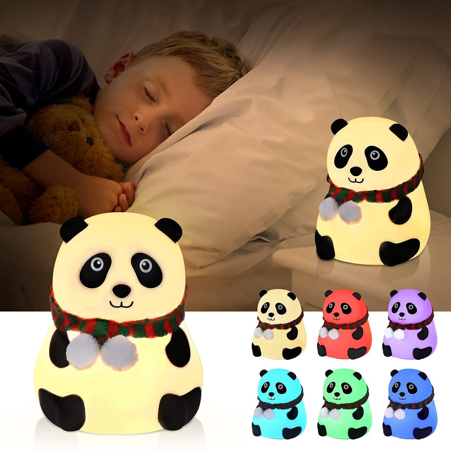 Sixfire Silicon Night Lamp for Kids,Nursery Silicone Night Light Color Changing Lamp,Room Decor, Gifts for Toddler Children Teen