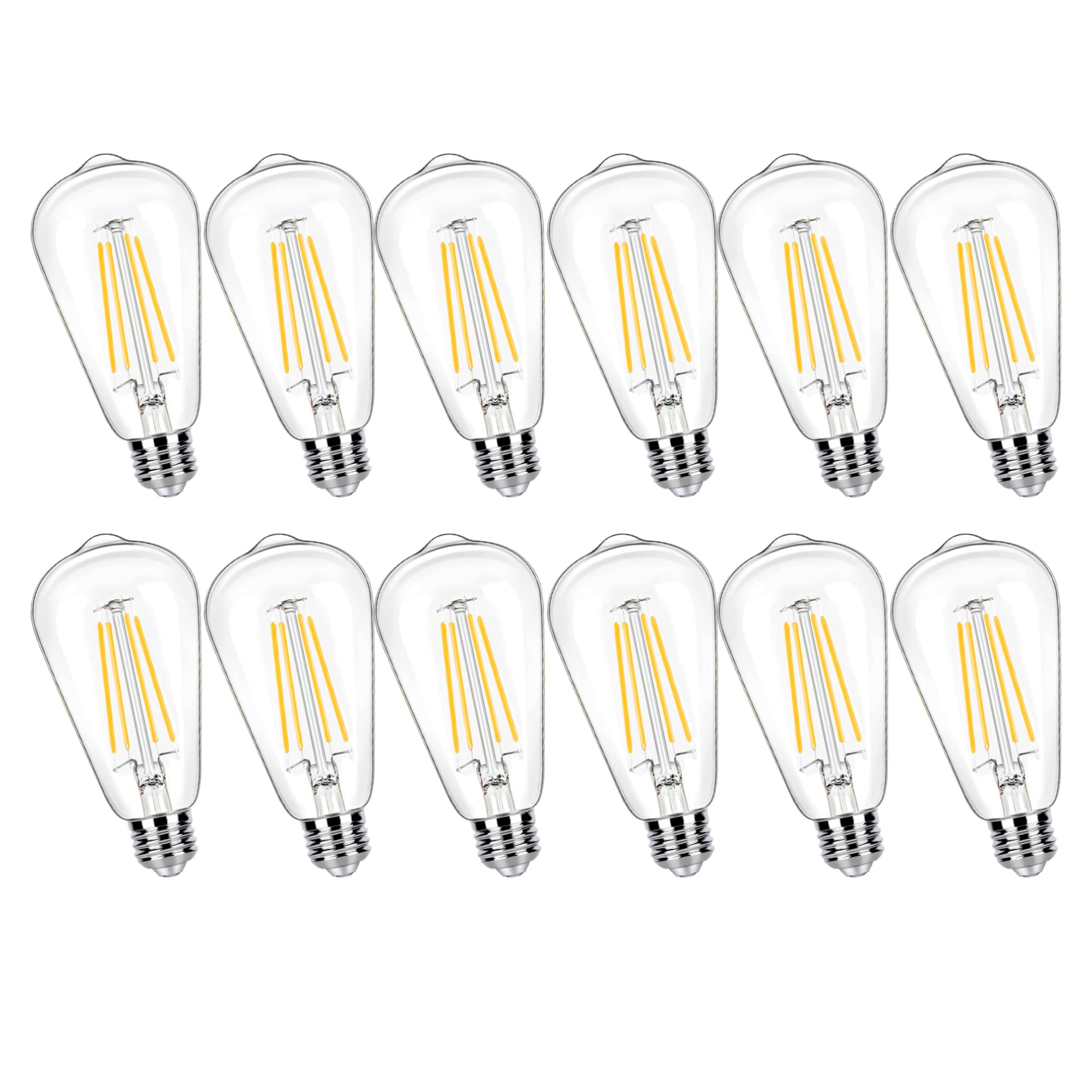 Winsaled 100 Watt Led Bulb, 12 Pack 9W Led Edison Light Bulbs 100 Watts Incandescent Bulbs Equivalent, 4000K Cool White With E26