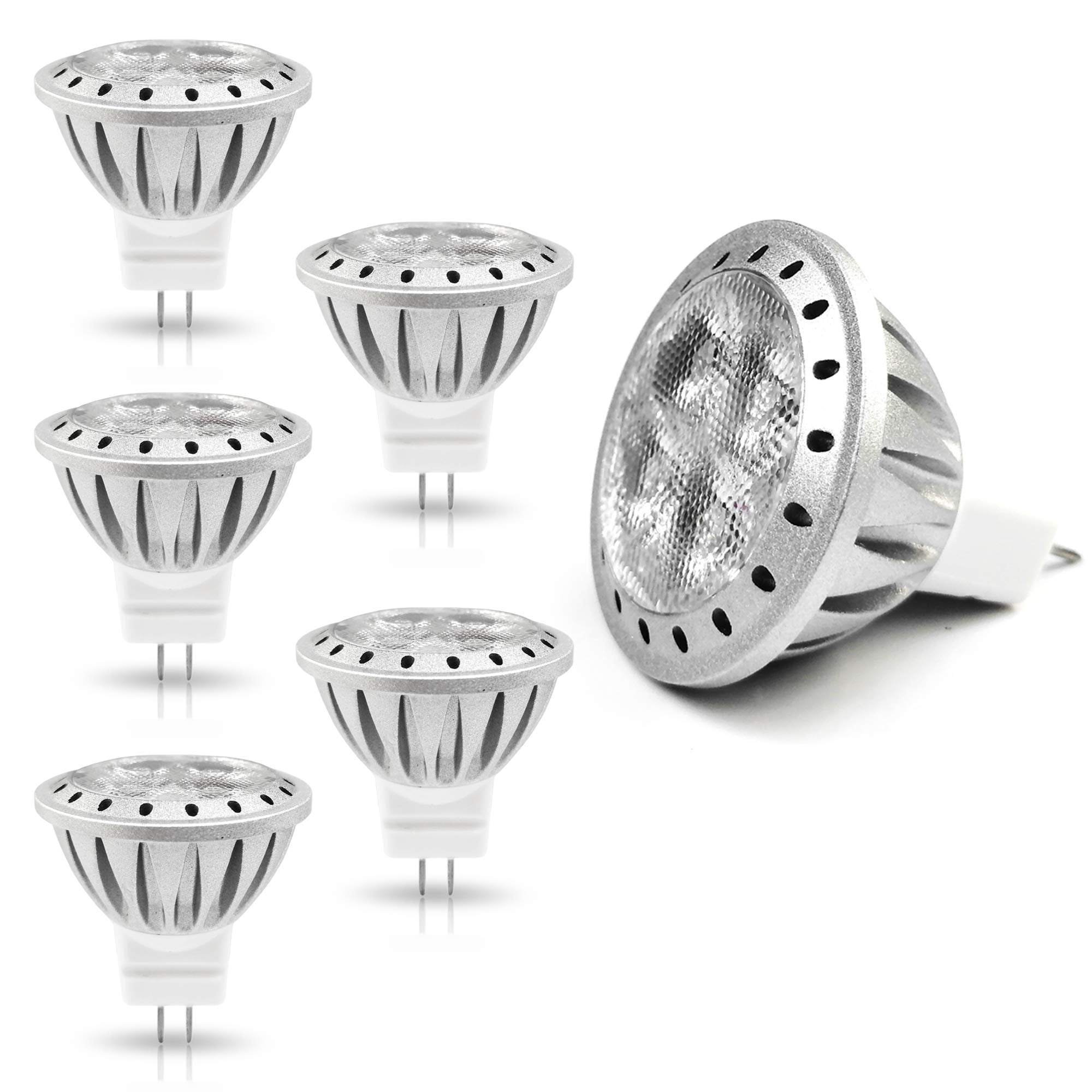 Alide Mr11 Gu4 Led Bulbs 6000K Daylight Cool Bright White 3W,Replace 20W 35W Halogen Equivalent,12V Mr11 Gu4 Low Voltage Bulb Sp