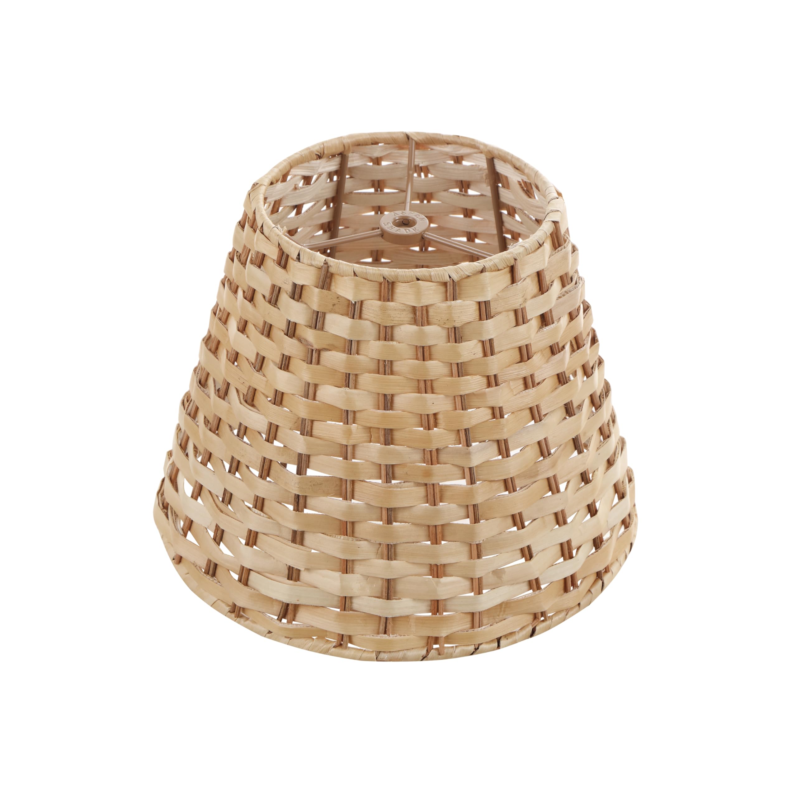 Aspen Creative 32983, Empire Spider Lamp Shade, Natural Banana Leaf, 6'' Top x 10'' Bottom x 8'' Slant Height