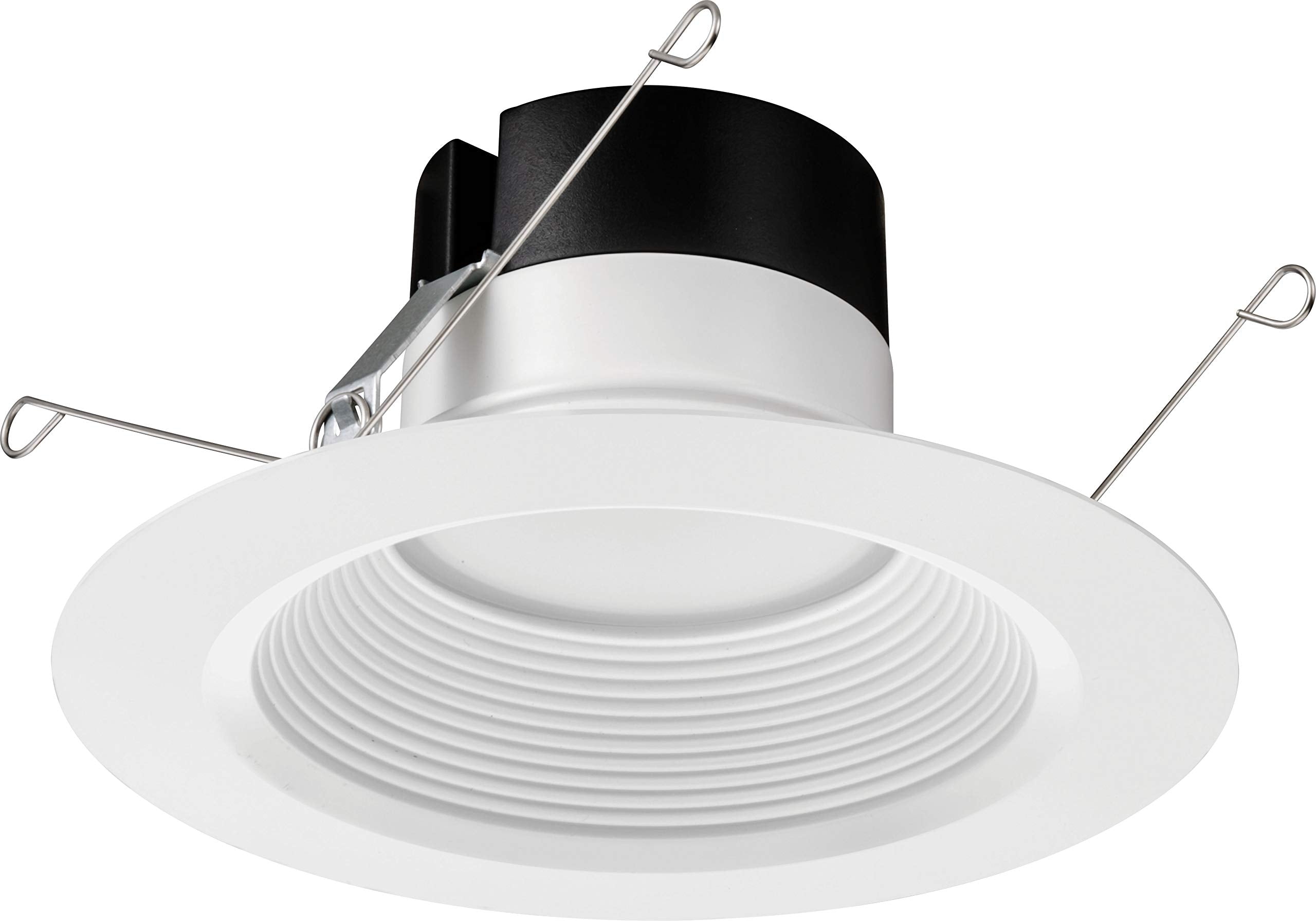 Juno E-Series 5-6 In. Led Recessed Lighting, Baffle Trim, Recessed Downlight With 900 Lumens, 2700K/3000K/3500K/4000K/5000K Switchable Color Temperature, Matte White, 6-Pack (65Bemw Sww5 90Cri Cp6 M2)