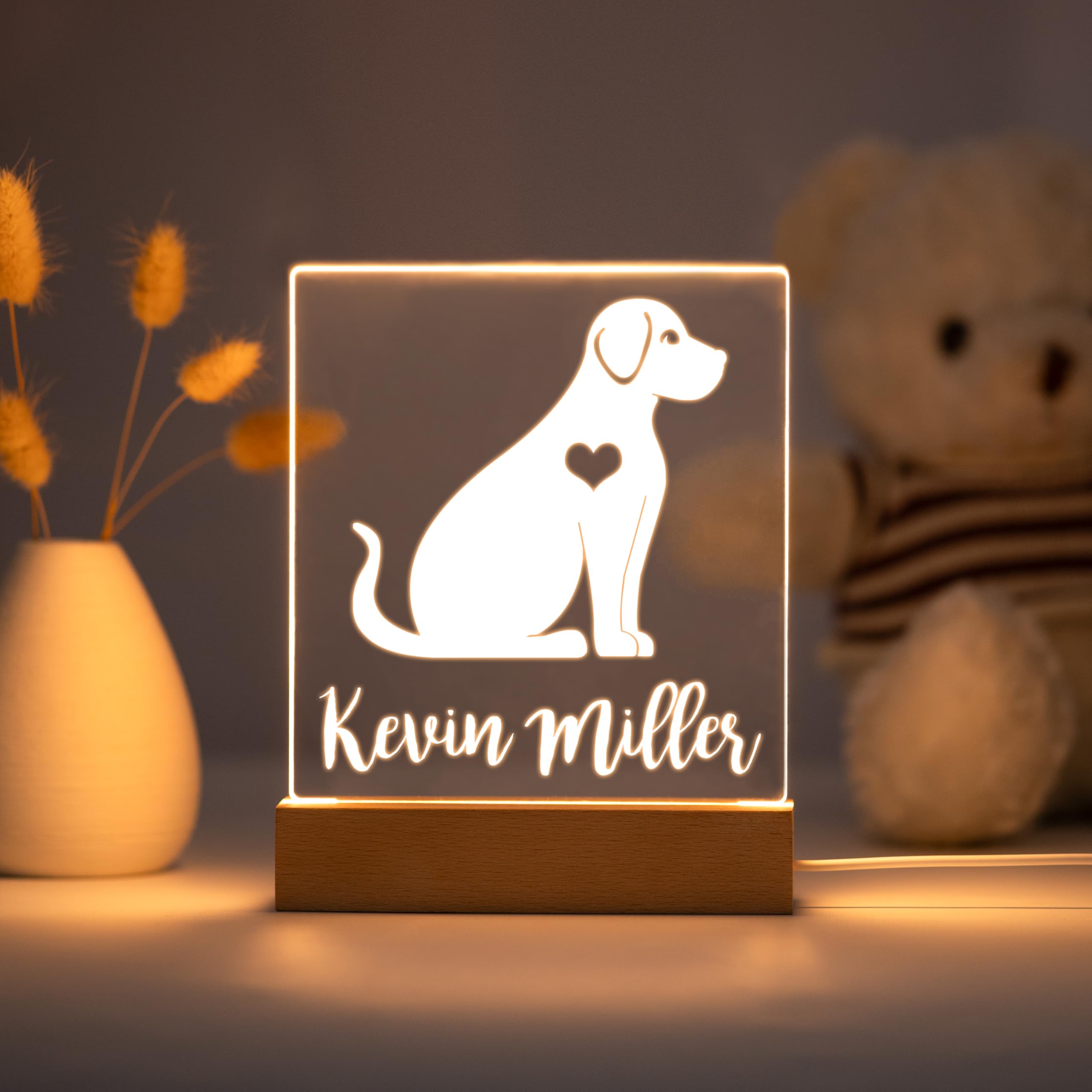 Personalized Night Light For Kids Girls Boys Customized Gifts For Baby Nursery Bedroom Decor Dogs