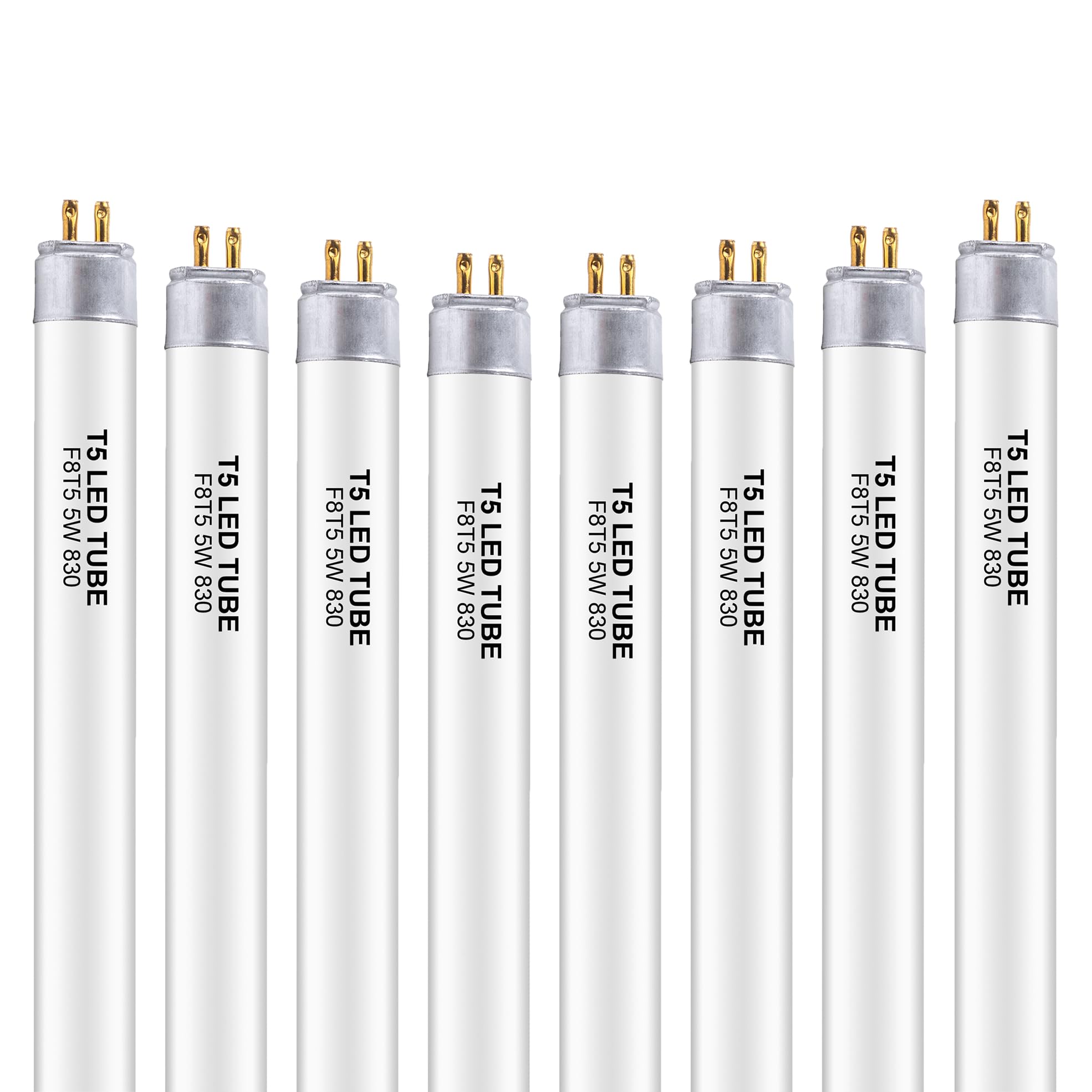 Wesome Lighting 8 Pack 12 Inch F8T5/Ww Led Replacement Bulbs  3000K Warm White  T5 Led 5 Watts Replace Fluorescent Bulb With Led  Replacement Tube For Counter And Cabinet Fixture