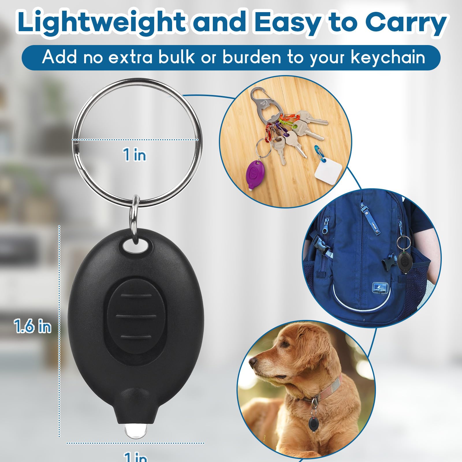 Uaimvie LED Keychain Flashlight Mini Light Ultra Bright 24 PCS Battery Powered Black Shell FL006