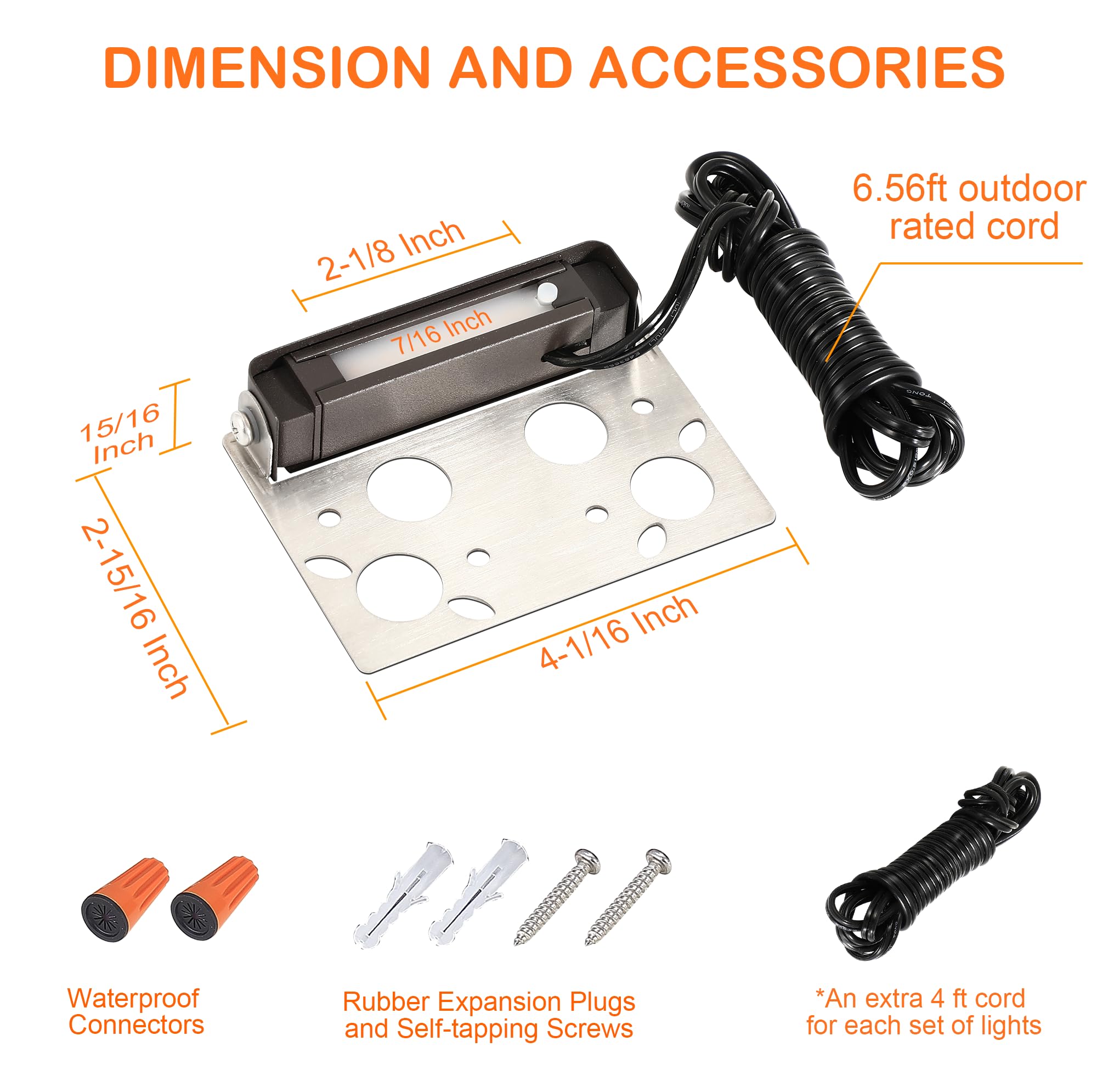 Cloudy Bay [8 Pack] 4 Inch 3W 5Cct Hardscape Paver Light,Retainng Wall Lights Outdoor,Ip65 Waterproof,2700K/3000K/3500K/4000K/50