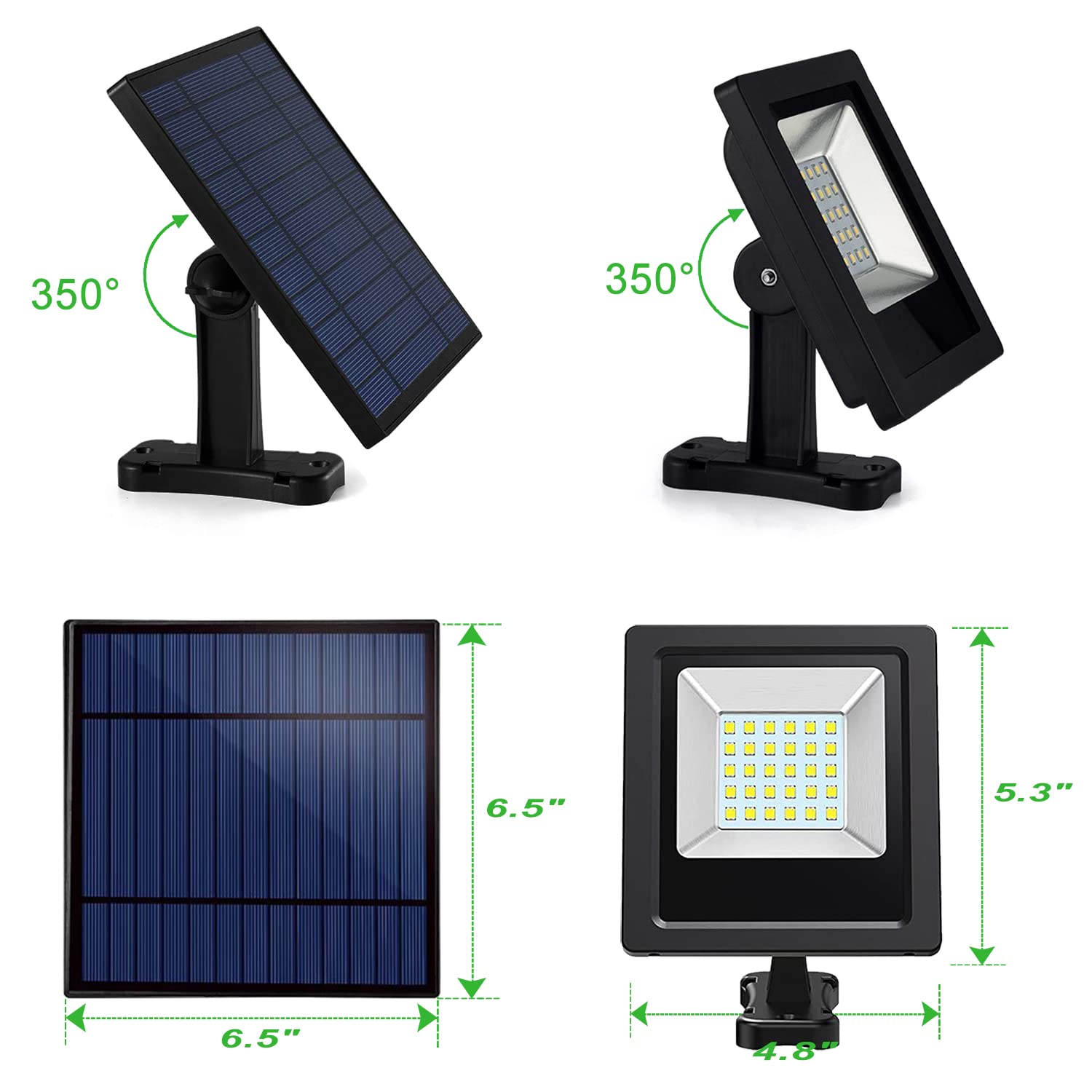 Awanber Solar Powered Lights Outdoor, 2 Pack Wall Mount Solar Dusk To Dawn Lights With Ip65 Waterproof, Super Bright Solar Secur