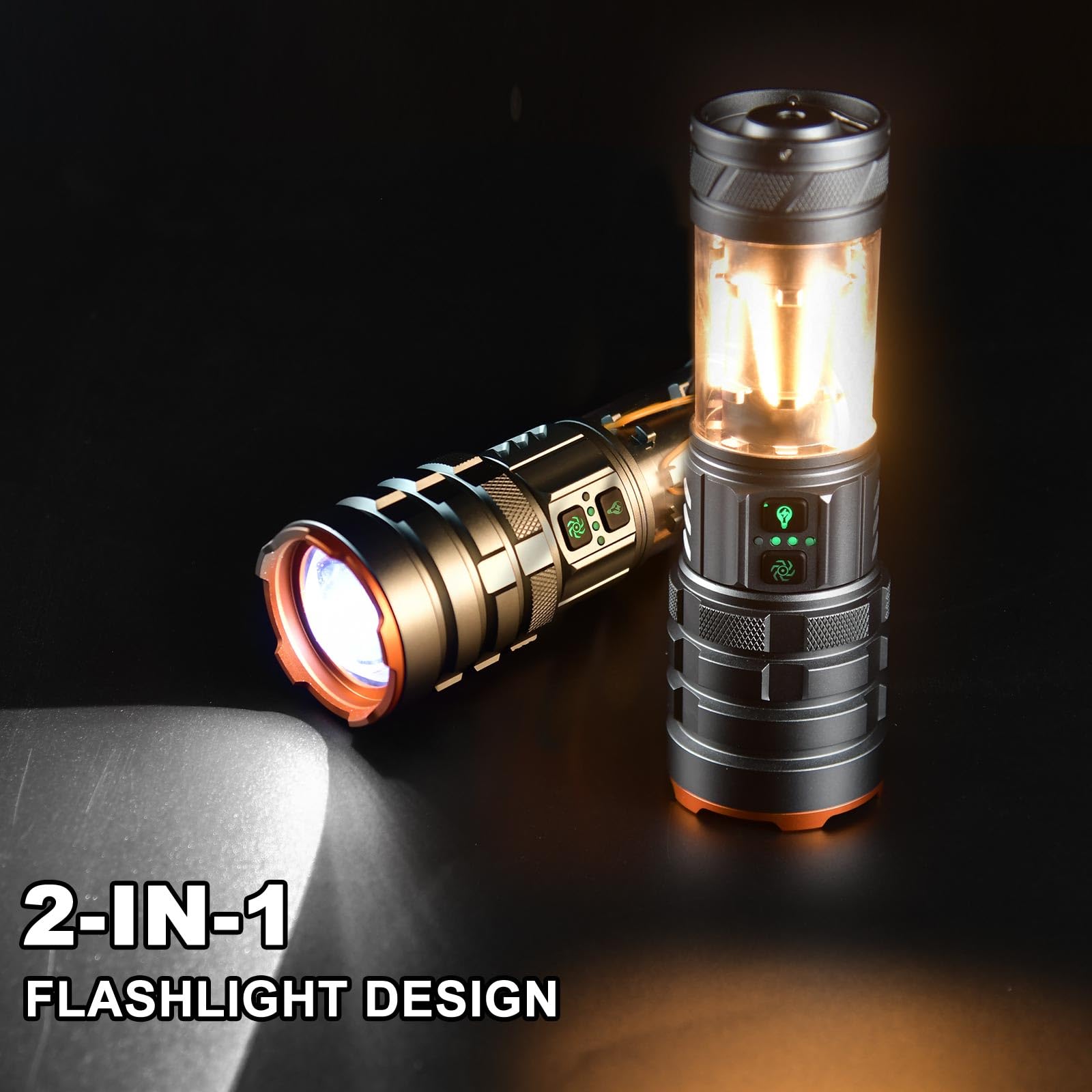 iodoo 2 in 1 Rechargeable Flashlight 5000 Lumens LED Lantern Model iodoo-cob-fl-uv Outdoor Camping Light