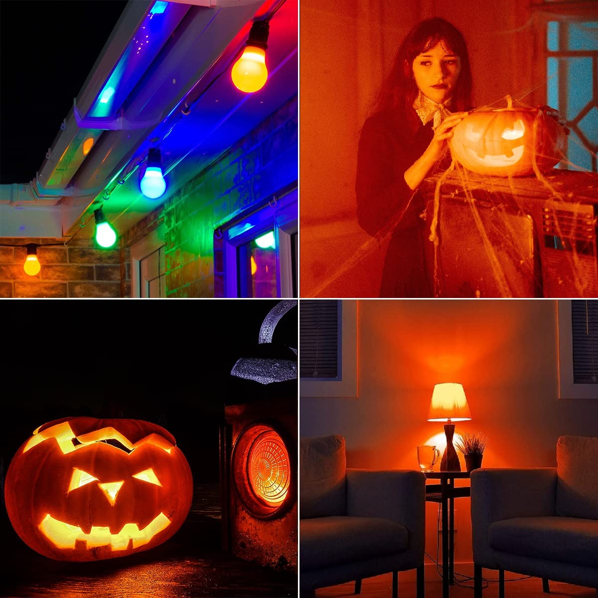 2 Pack Led A19 Orange Light Bulb  9W (60Watt Equivalent)  E26 Medium Base Led Orange Bulb  Colored Light Bulb For Halloween Christmas  Party Decoration  Porch  Home Lighting (Orange Light)