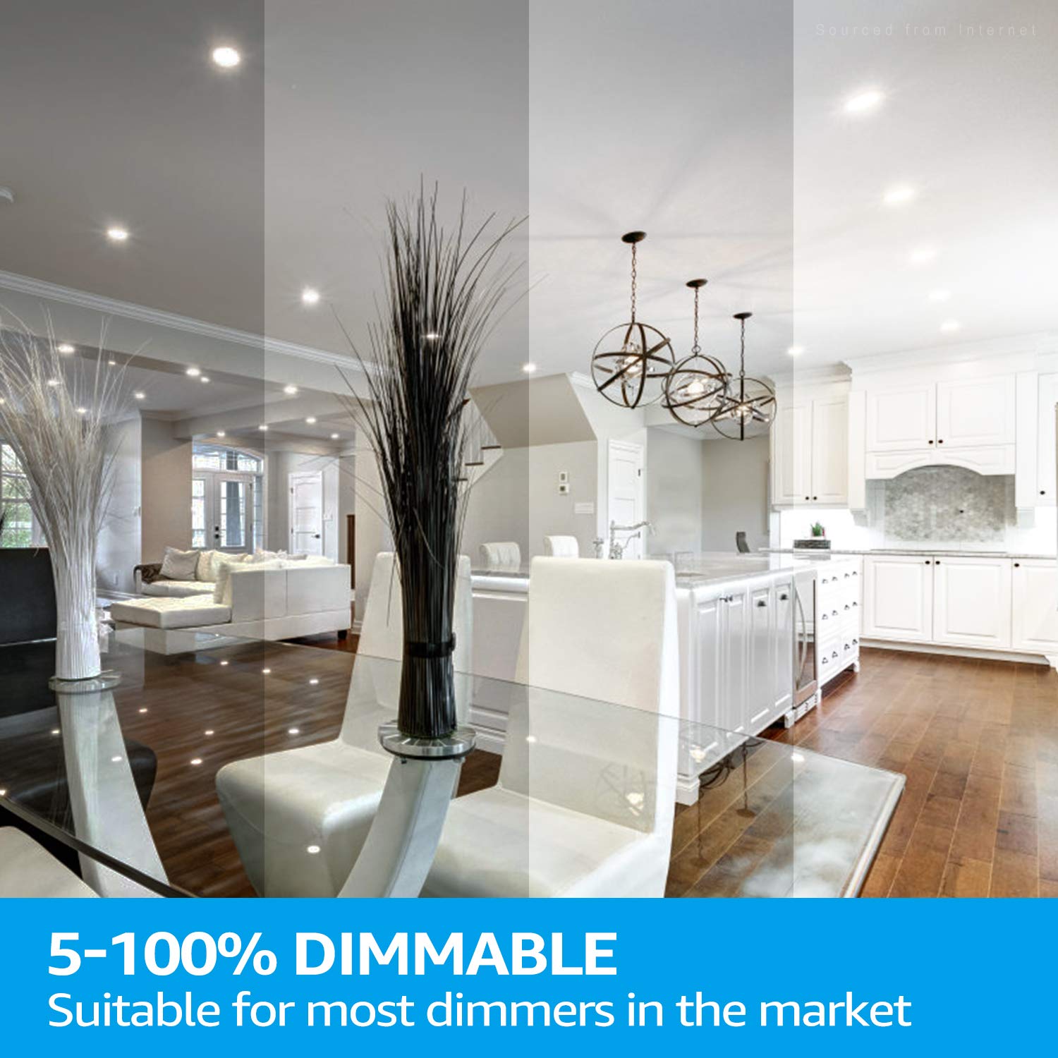 Torchstar 4 Inch Slim Recessed Lighting With Junction Box, Basic Series Ultra Thin Led Recessed Light 4000K Cool White, 10W 650Lm Dimmable Led Downlight, Etl & Energy Star, Pack Of 6