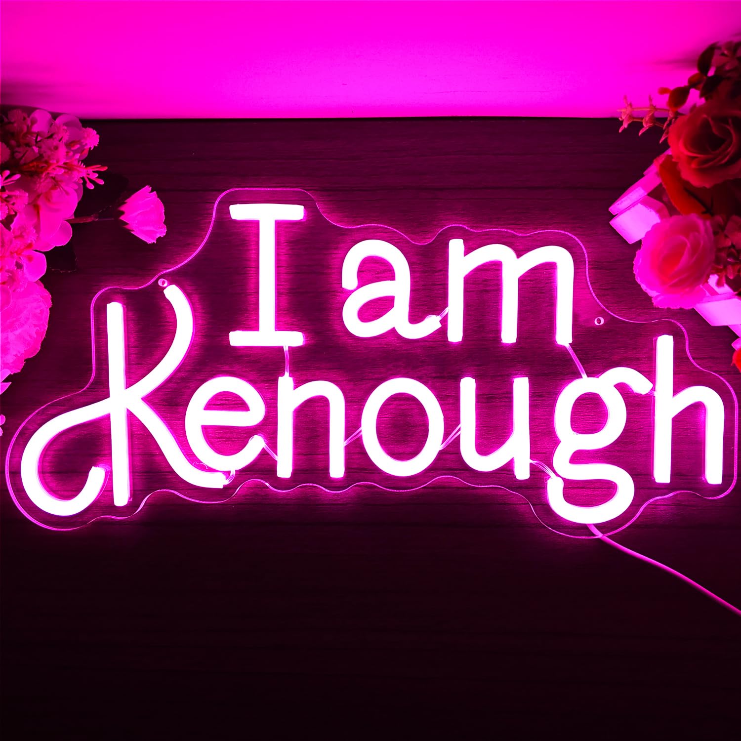 I am Kenough Neon Sign for Wall Decor Dimmable Neon Led Signs for Bedroom Bar Neon Sign for Girl Neon Light Up Signs for Home Cl