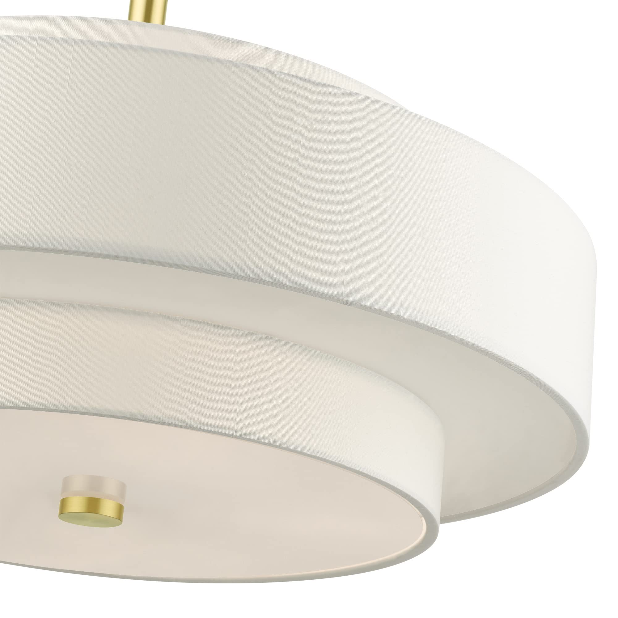 Livex Lighting 50875-12 Meridian 5 Light Chandelier, Satin Brass, 24 X 24 X 53
