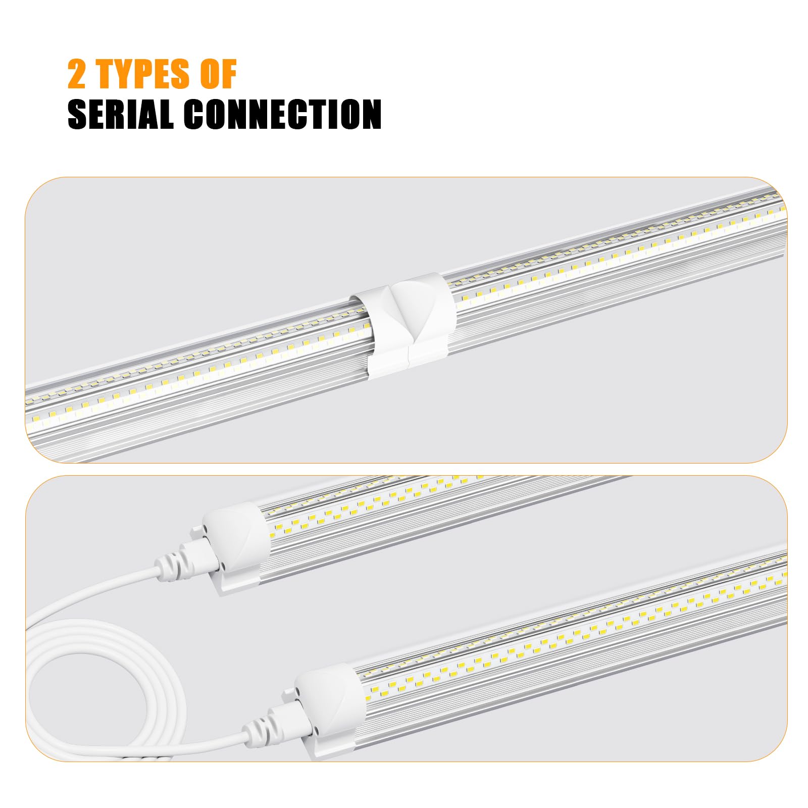 Onlylux 4Ft Led Shop Light - 6000K 50W, 7500Lm Linkable Ceiling Fixture With On