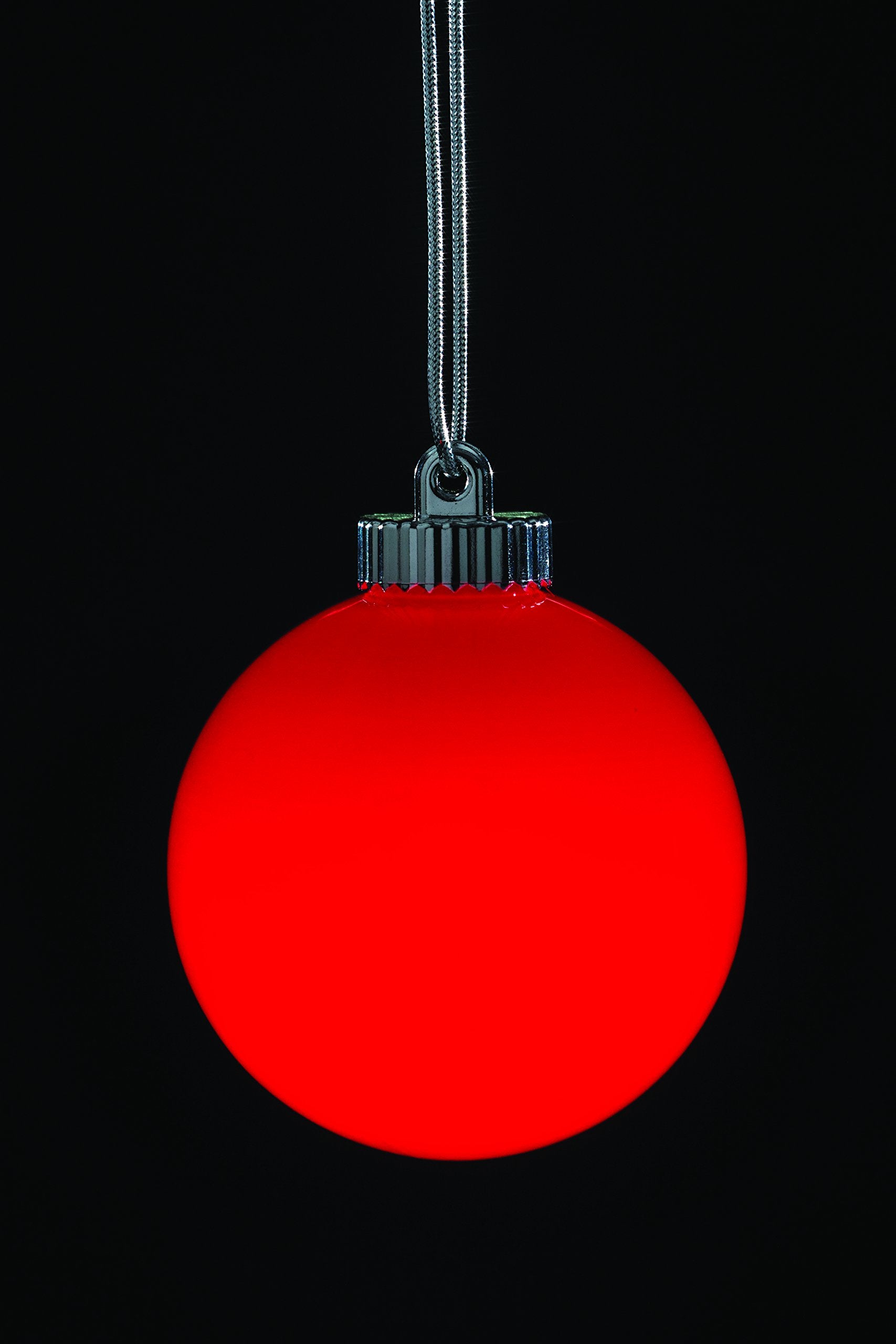 Wp580 Battery Powered Hanging Decorative Outdoor Pulsing 5'' Globe Light With Sensor Turns-On At Dark, Red