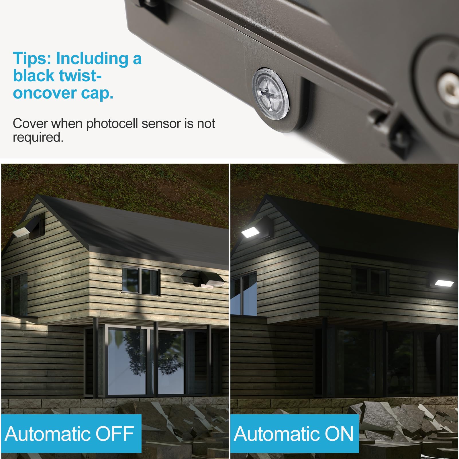 Lightdot LED Wall Pack Light, 150W, 22,500LM, 5000K, Waterproof, Adjustable, Brown, Model WPM-17-5S-N, 4-Pack