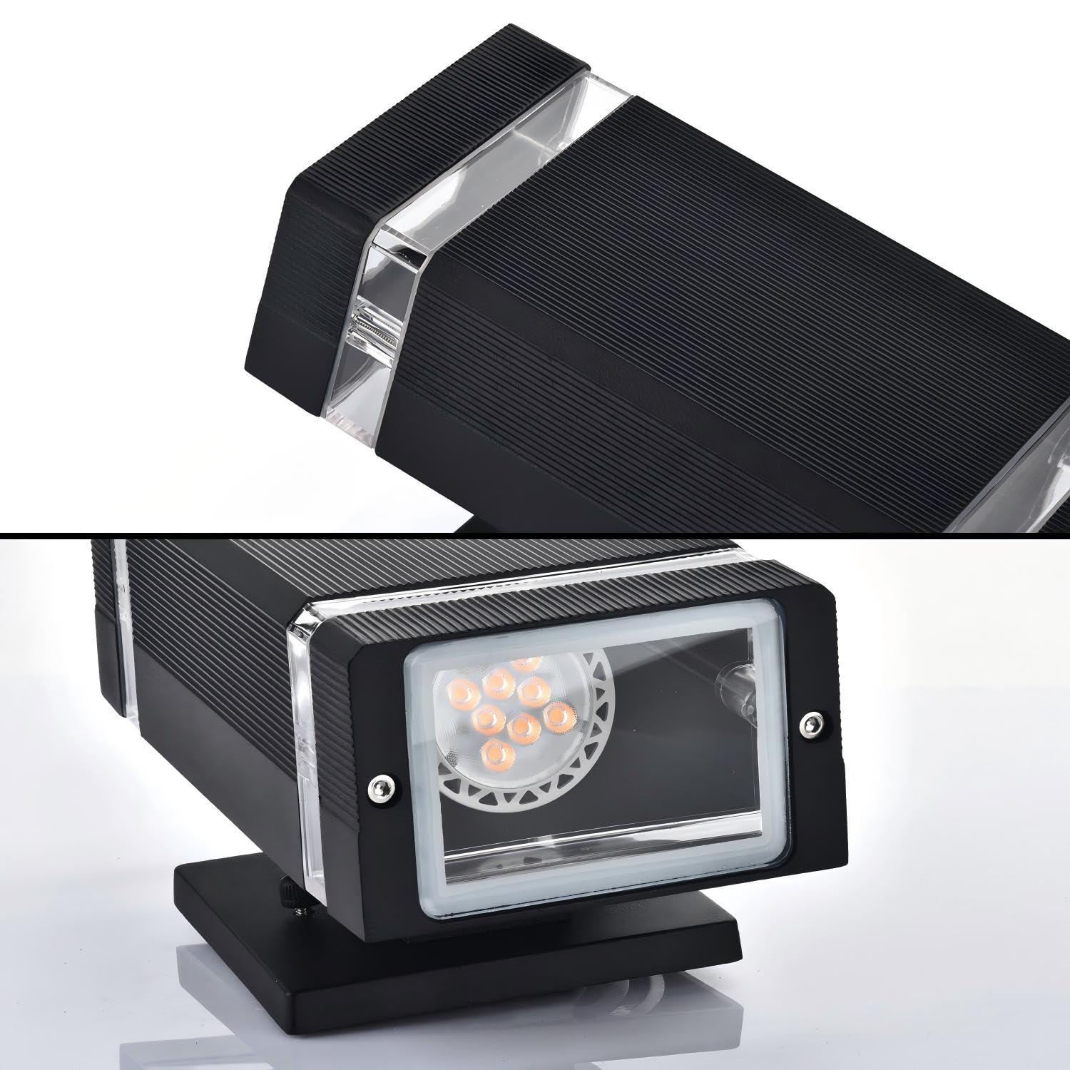 rosykite Motion Sensor Outdoor Wall Lights, 3 Pack Waterproof Aluminum, Dusk to Dawn, 5000K Daylight, Model ROS41047-PIR-3
