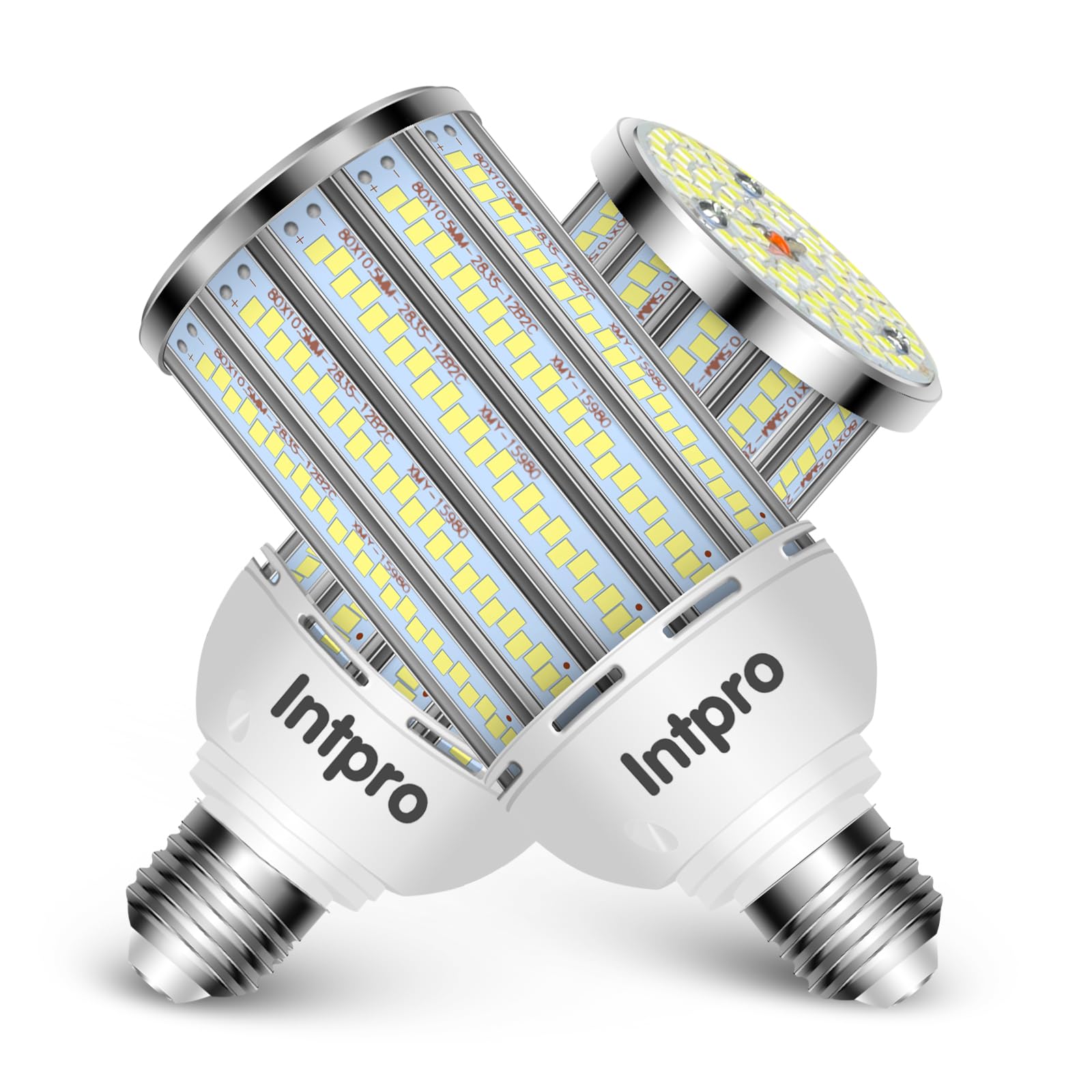 Intpro Led Corn Light Bulb Led Light Bulb 450W Equivalent 5500 Lumen 6500K 40W Large Area Cool Daylight White E26/E27 Base For O