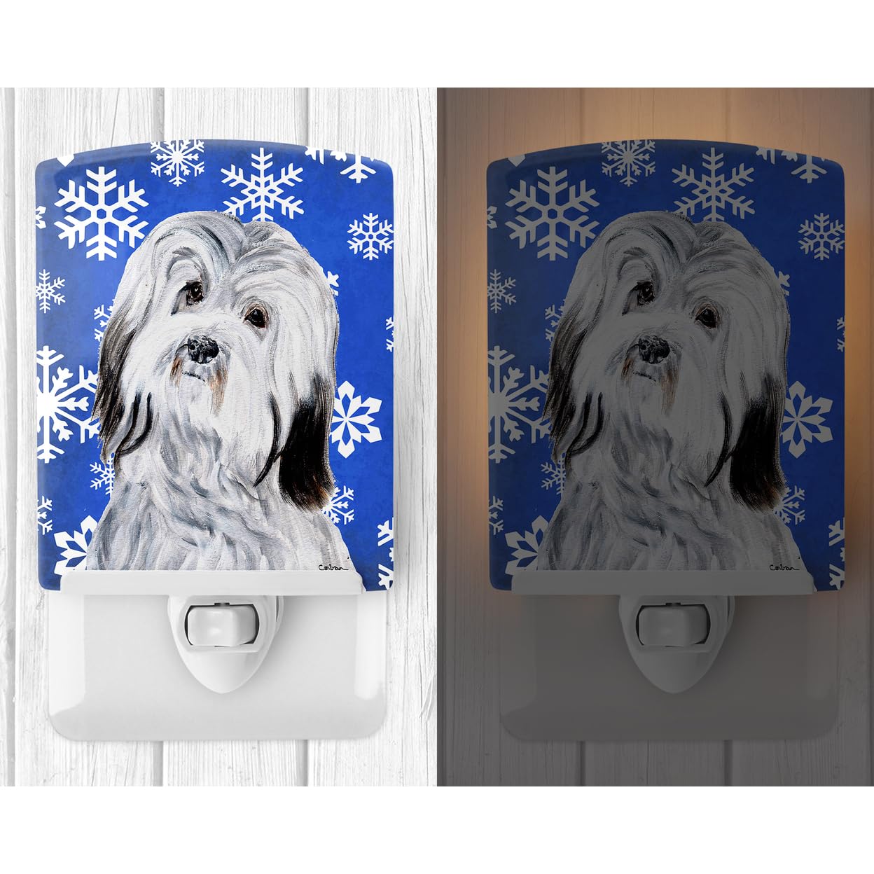 Carolines Treasures Ceramic Night Light, Havanese Design, UL-Certified, 6x4x3in, Multicolor, Model SC9785CNL