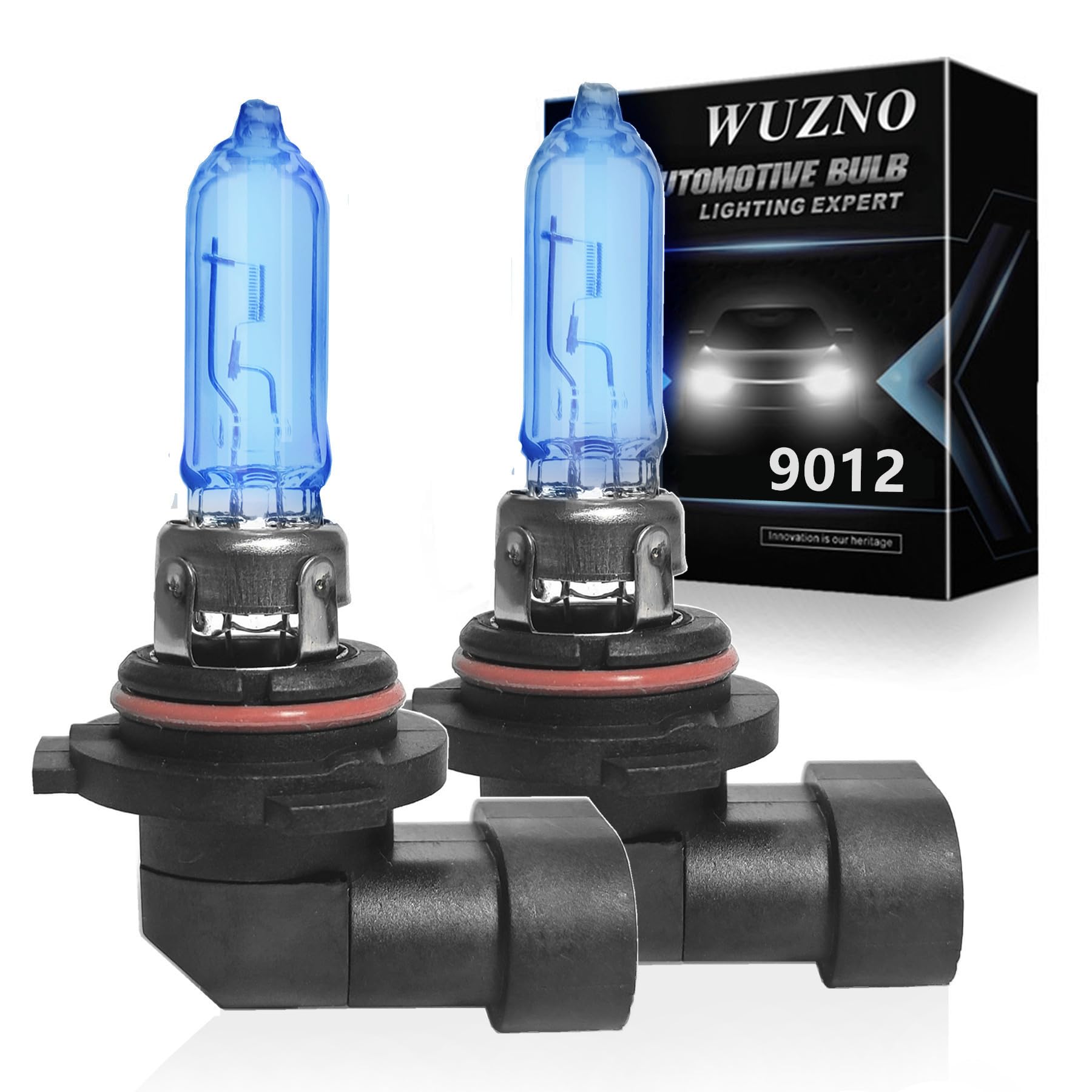 9012 Halogen Headlight Bulb 12V 55W, Hir2 White 5000K Light Bulbs Headlamp Super Bright