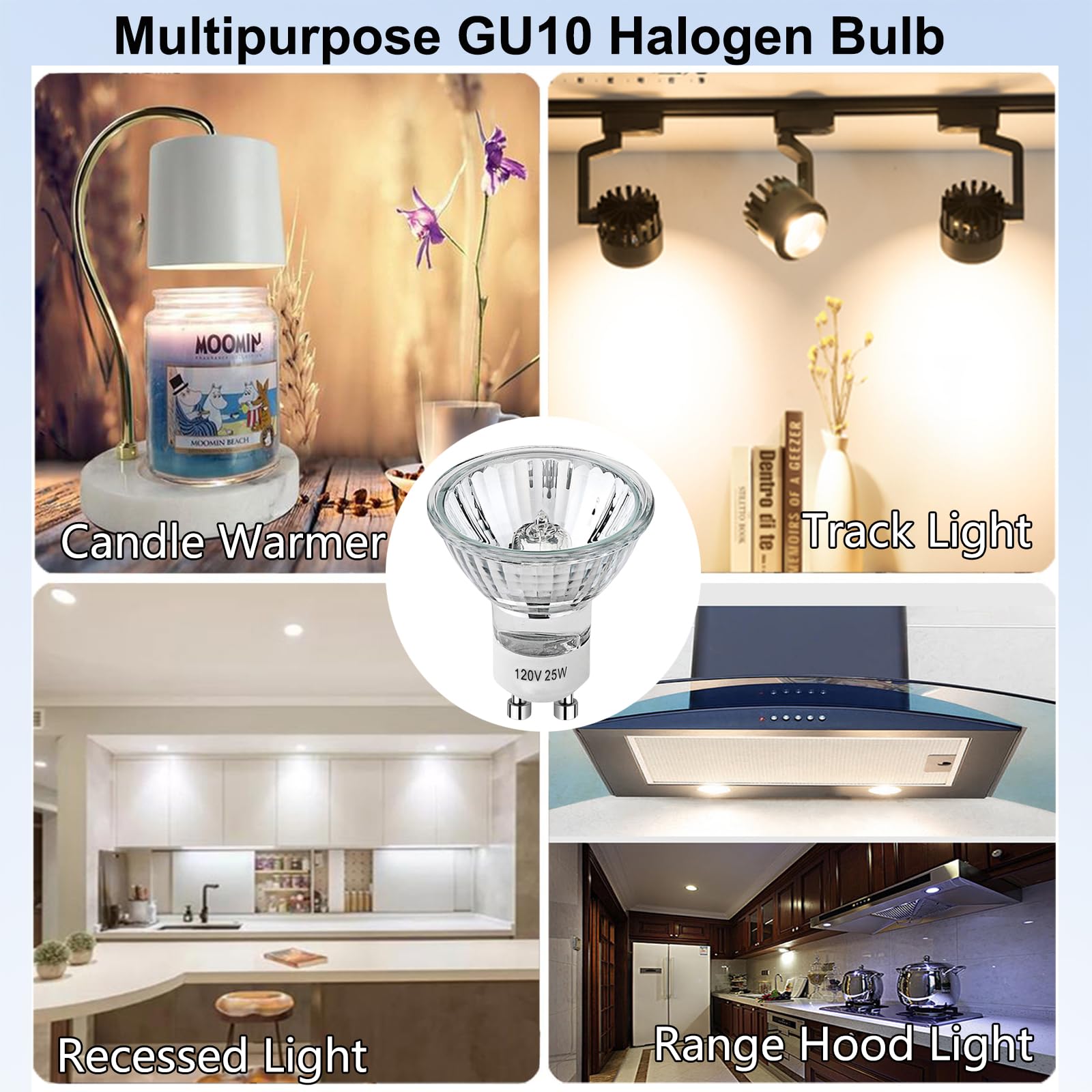 Halogen Bulbs 25 Watt Gu10 120V Np5 Replacement Bulbs For Candle Warmer,Scent Wax Burner, Fragrance Melt, Warming Bulb,Jdr Dimma