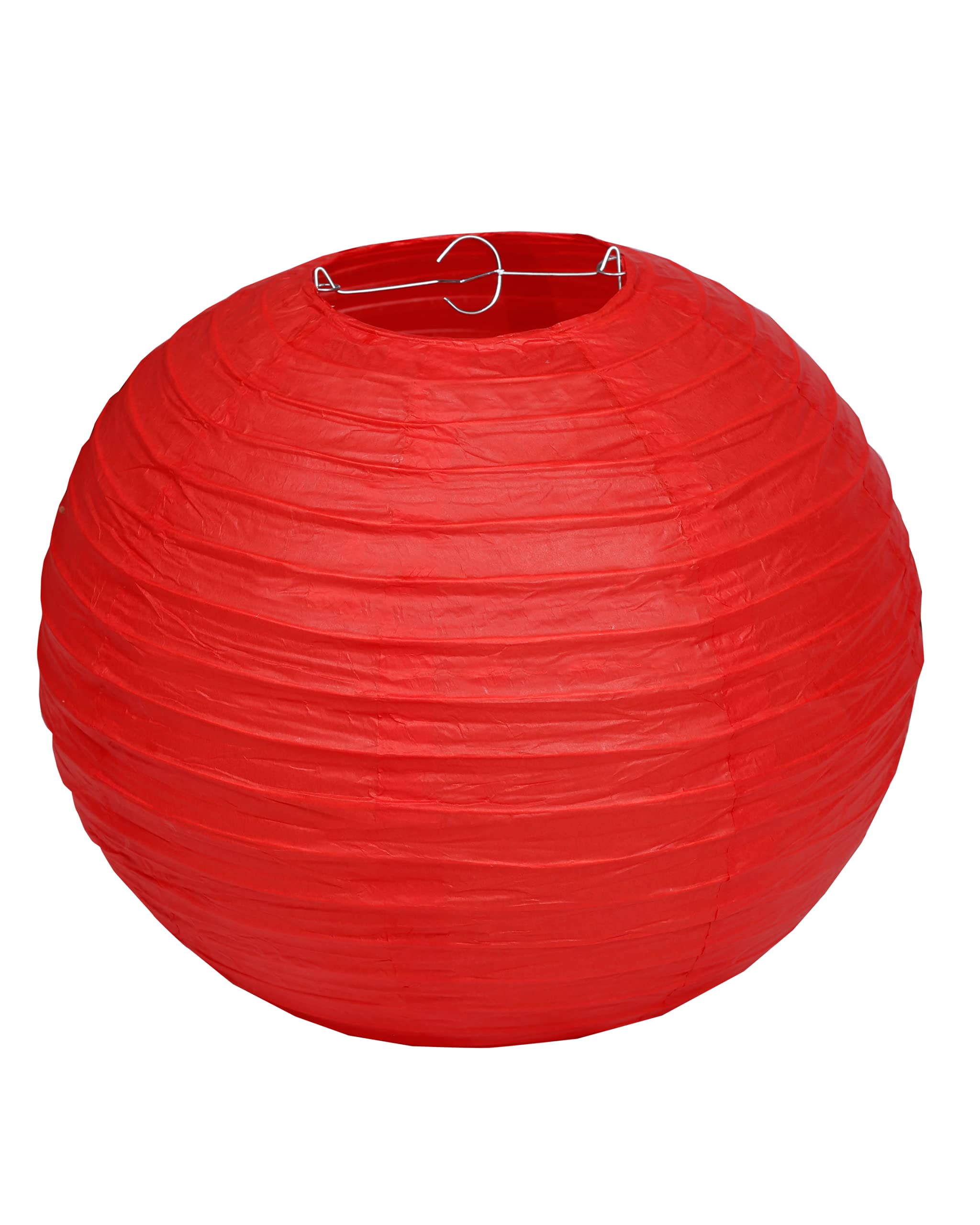 4''6''8''10''12''14''16''18 Round Paper Lanterns Lamp Wedding Birthday Party Decoration Pack Of 6 (Red, 18''/45Cm)