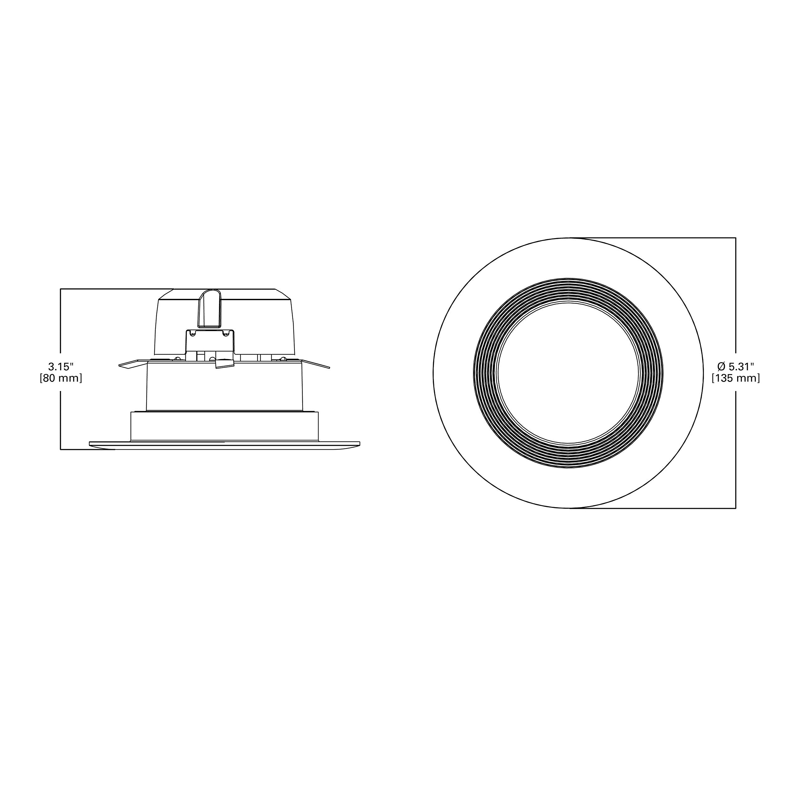 Halo 4-Inch Recessed Led Can Light - Retrofit Ceiling & Shower Downlight - 5000K - Baffle White Trim - 1 Pack