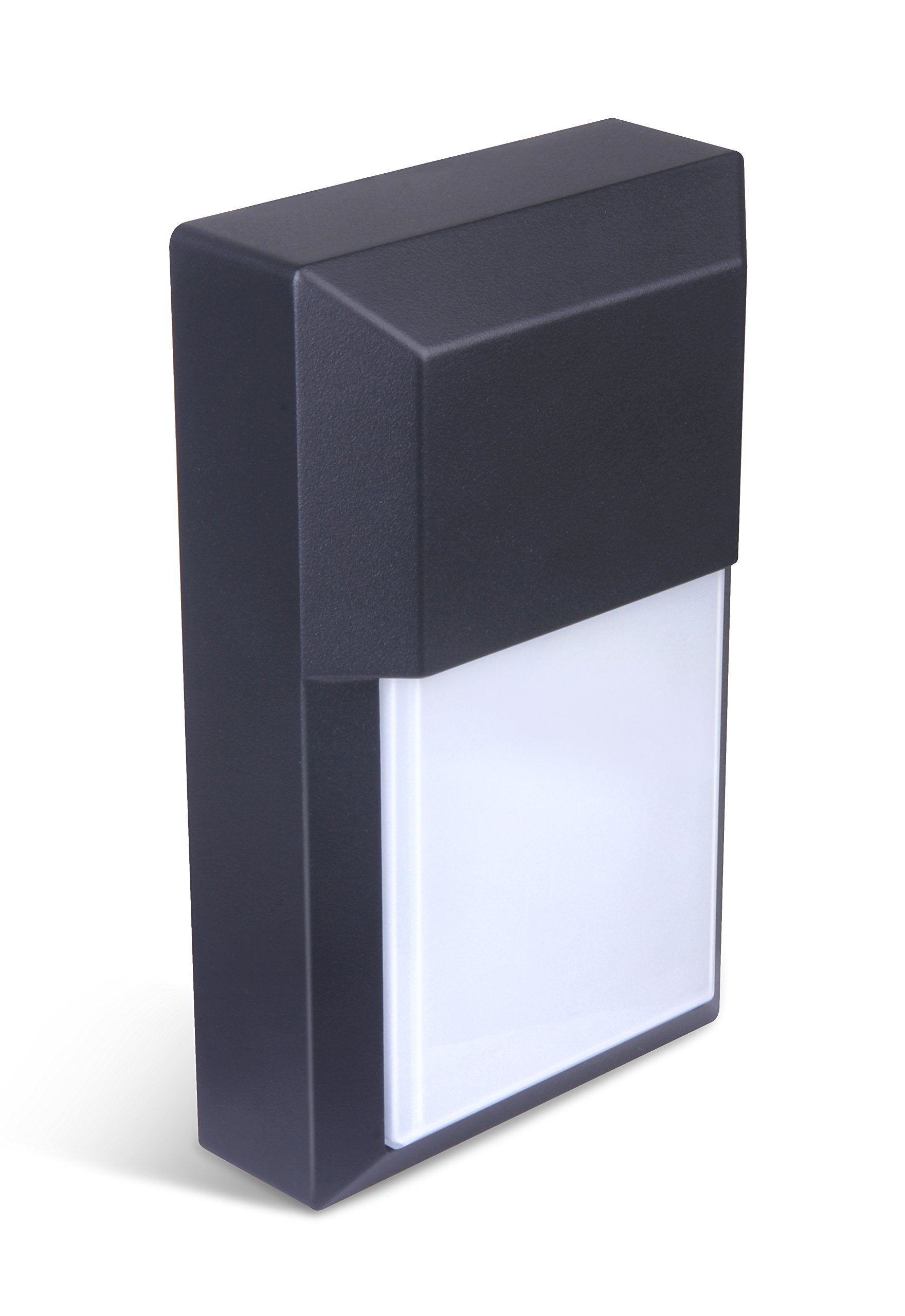 Lit-Path Outdoor Led Wall Lantern  Wall Sconce As Porch Lighting Fixture  12W 1000 Lumens  Aluminum Housing Plus Pc  5000K Black Finish  1-Pack