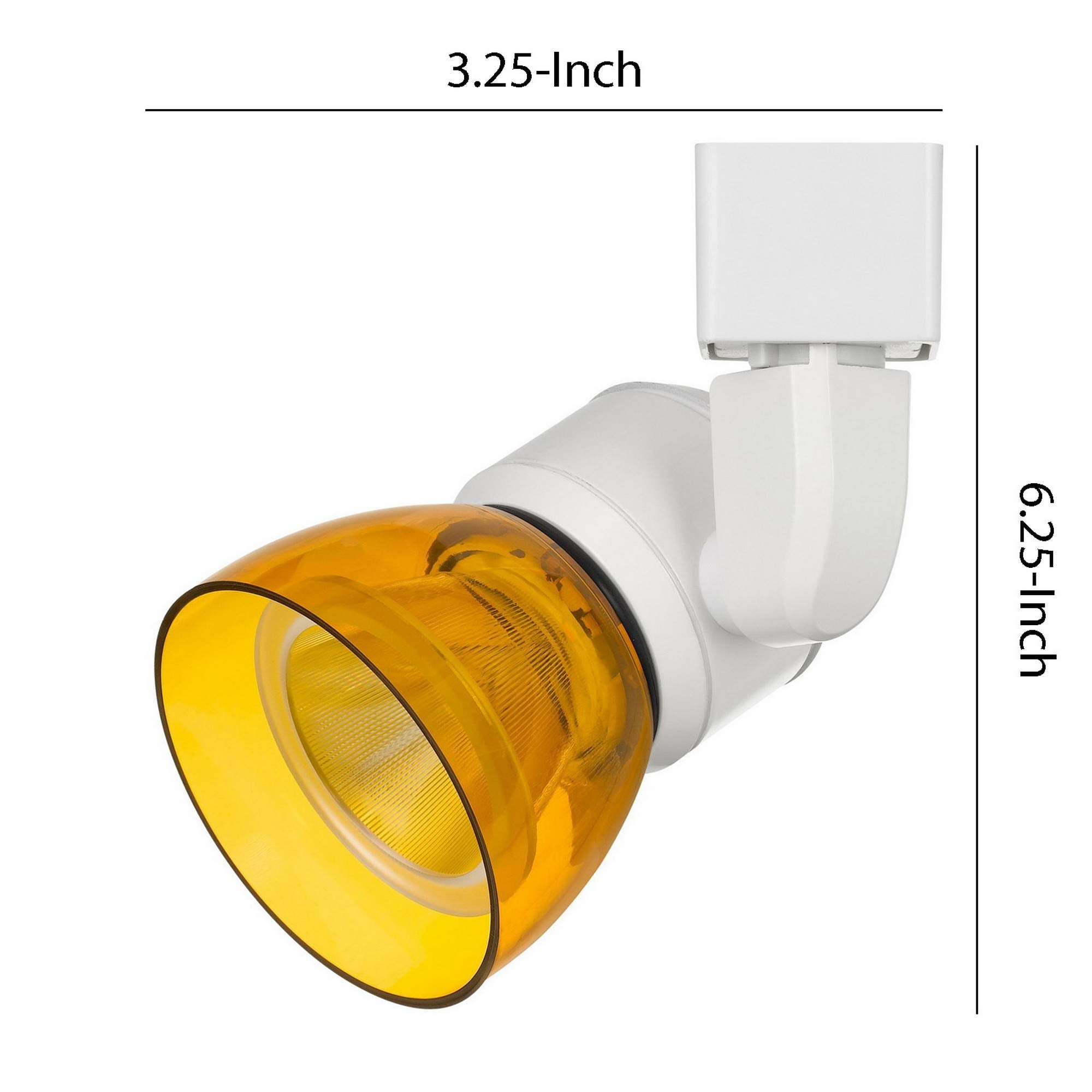 Benzara 10W LED Track Fixture, Metal Construction, Yellow and White, Model BM220625