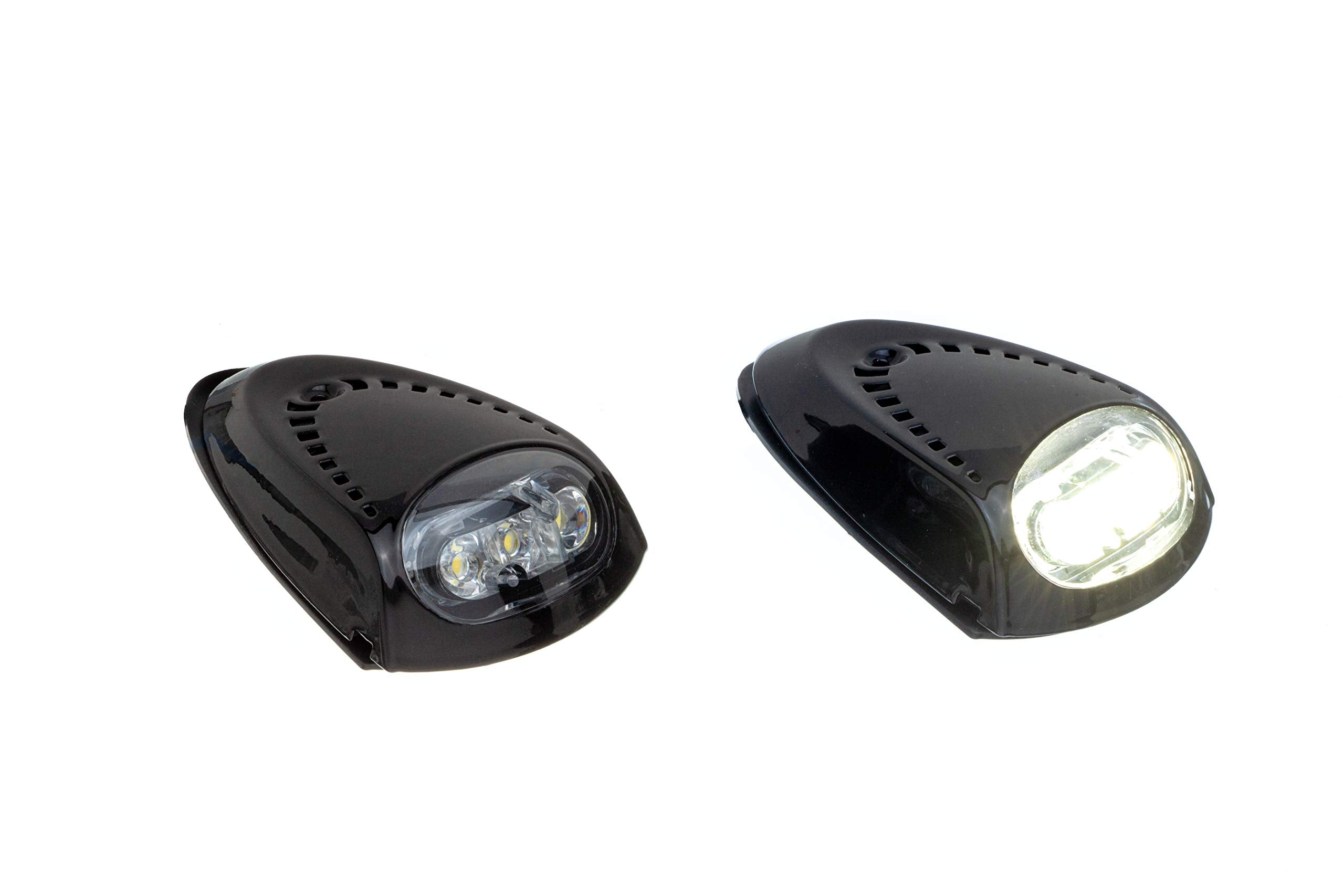 Attwood LED Boat Docking Light Set of 2, Black Finish, Model 6523BK7, One Size
