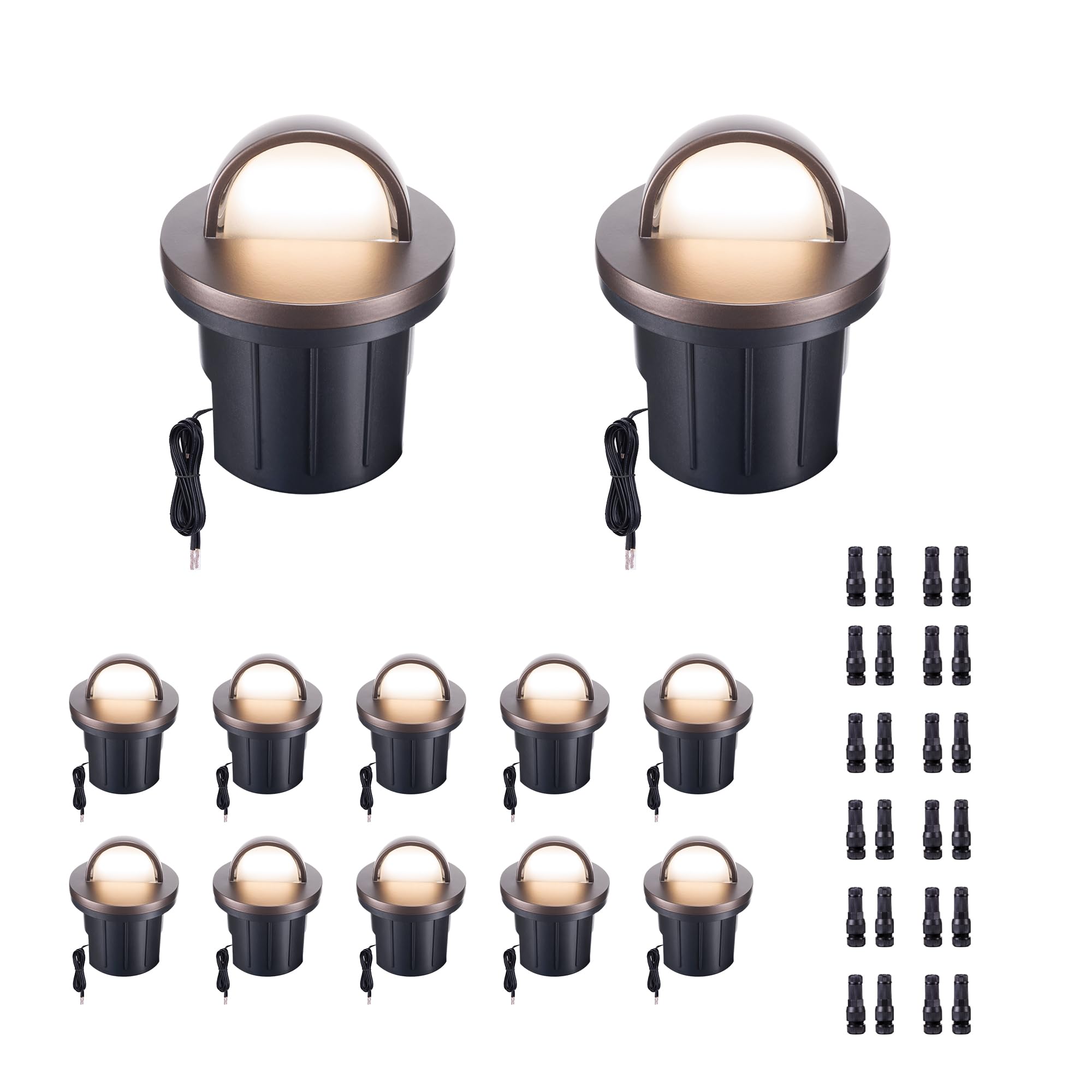 Varmtalys Well Lights Low Voltage, 12V In Ground LED Landscape Lights, IP67 Waterproof Outdoor, One Direction Aluminum ORB for G