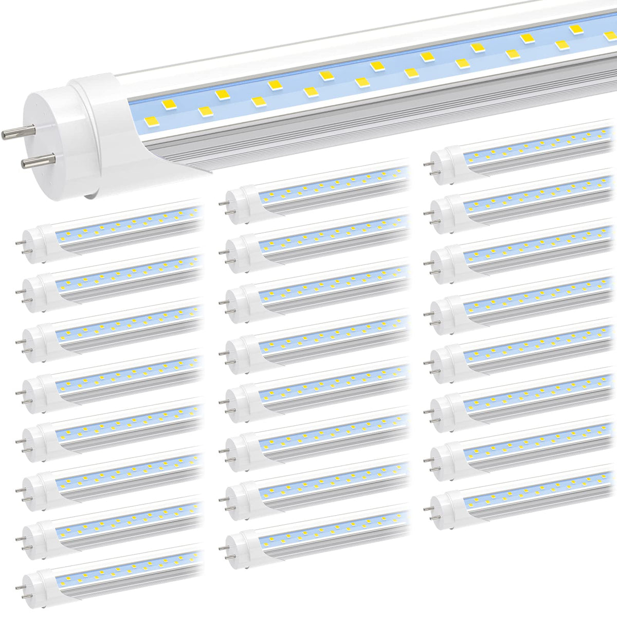 JESLED T8 4FT LED Type B Light Bulbs, 24W 6000K-6500K, 3000LM, T12 4 ...