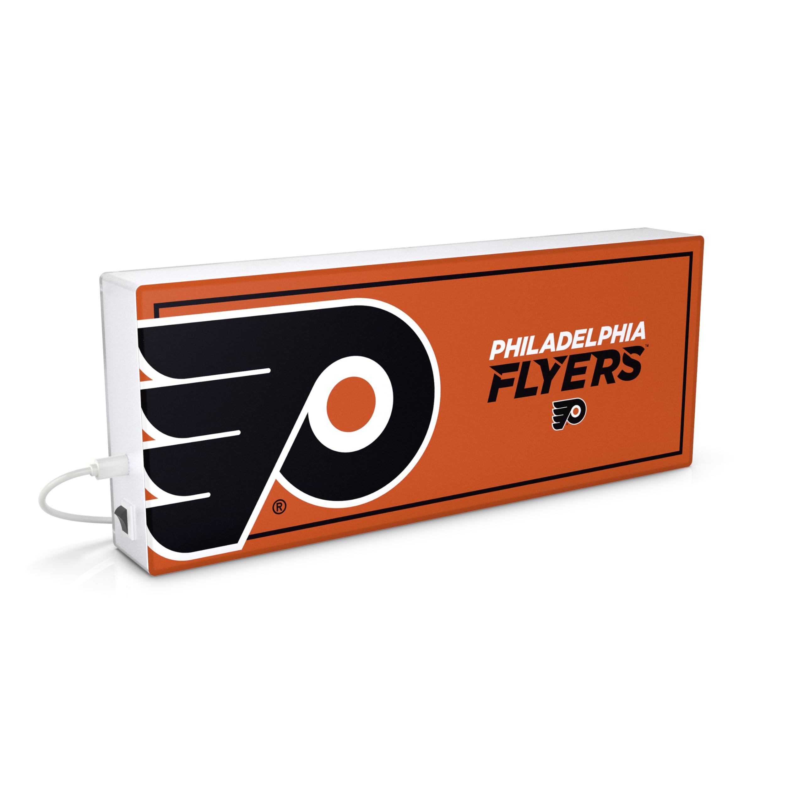 SOAR NHL LED Ambience Light Box: Elevate Your Space with Officially Licensed Wall D  cor, Philadelphia Flyers