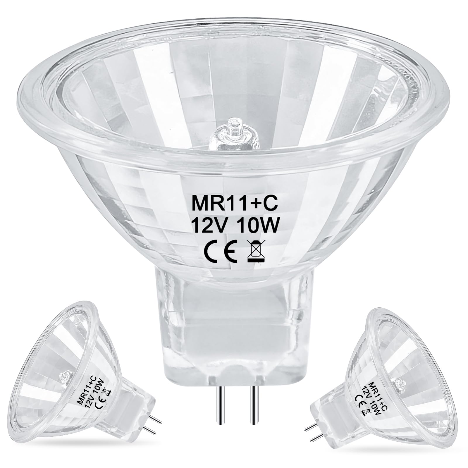 Lacnooe Mr11 Halogen Bulb 10W 12V Ftd Spotlight Bulb With Long Lifespan,Gu4 Bi-Pin Base,Dimmable Mr11 Bulbs With Glass Cover For