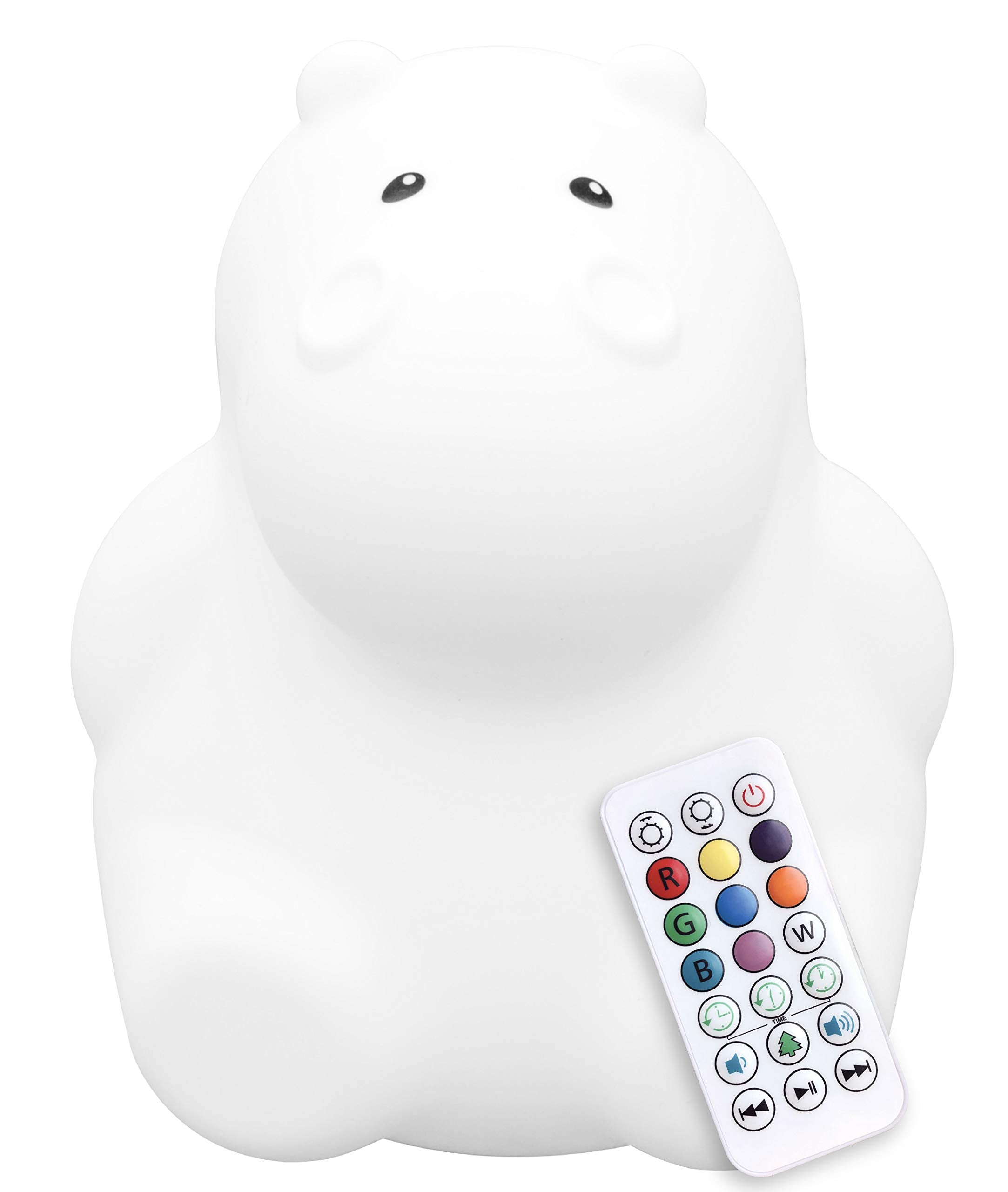 Lumipets Hippo, Kids Night Light, Silicone Nursery Light for Baby and Toddler, Squishy Night Light for Kids Room, Animal Night L