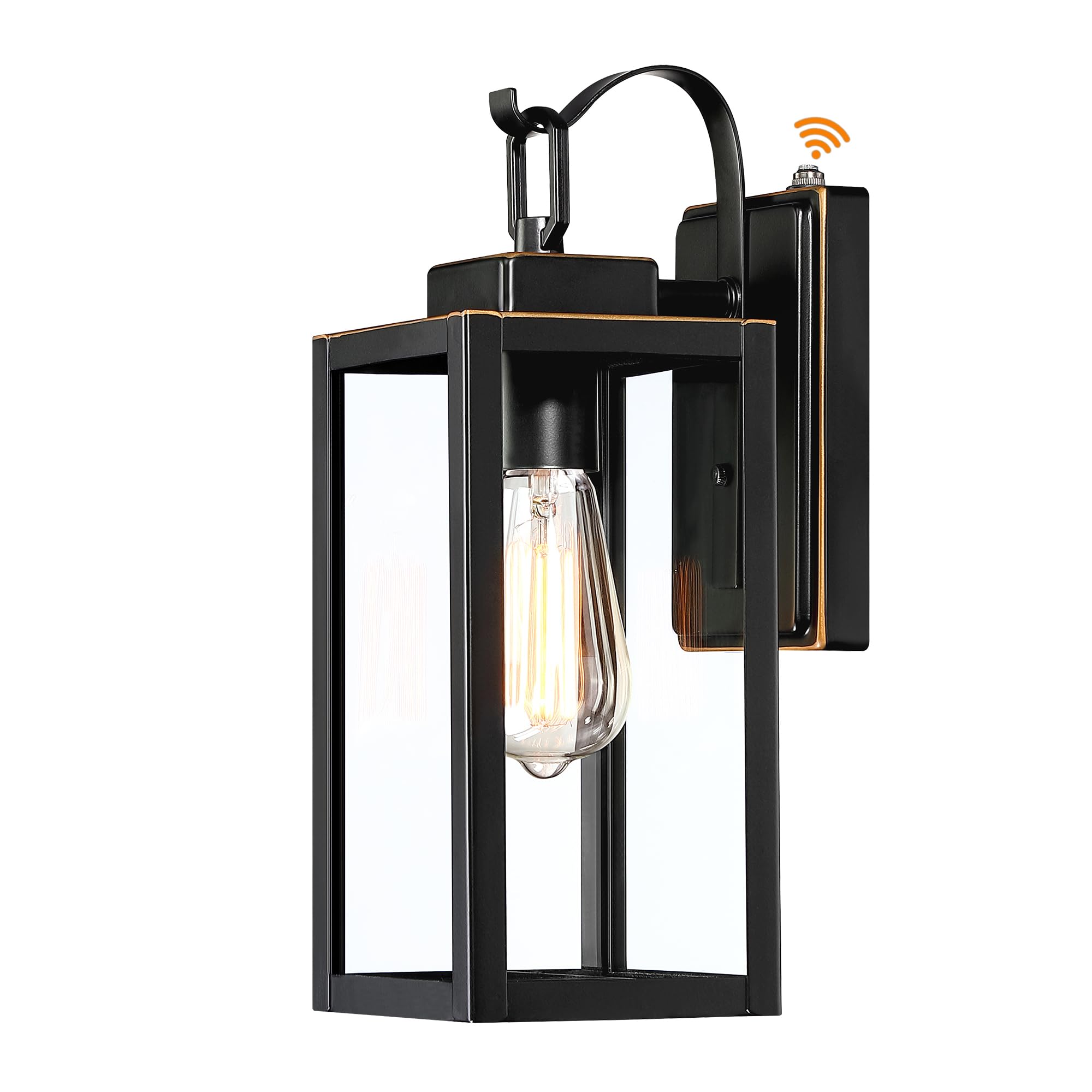 Gruenlich Dusk to Dawn Outdoor Wall Lantern, E26 Base Max 60W, Metal Housing, Oil Rubbed Bronze Finish, Model GR-WL004D2D-ORB